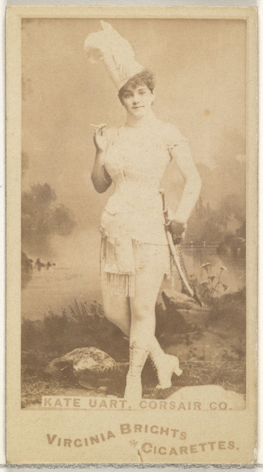 Kate Uart, Corsair Co., from the Actors and Actresses series (N45, Type 1) for Virginia Brights Cigarettes by Allen & Ginter