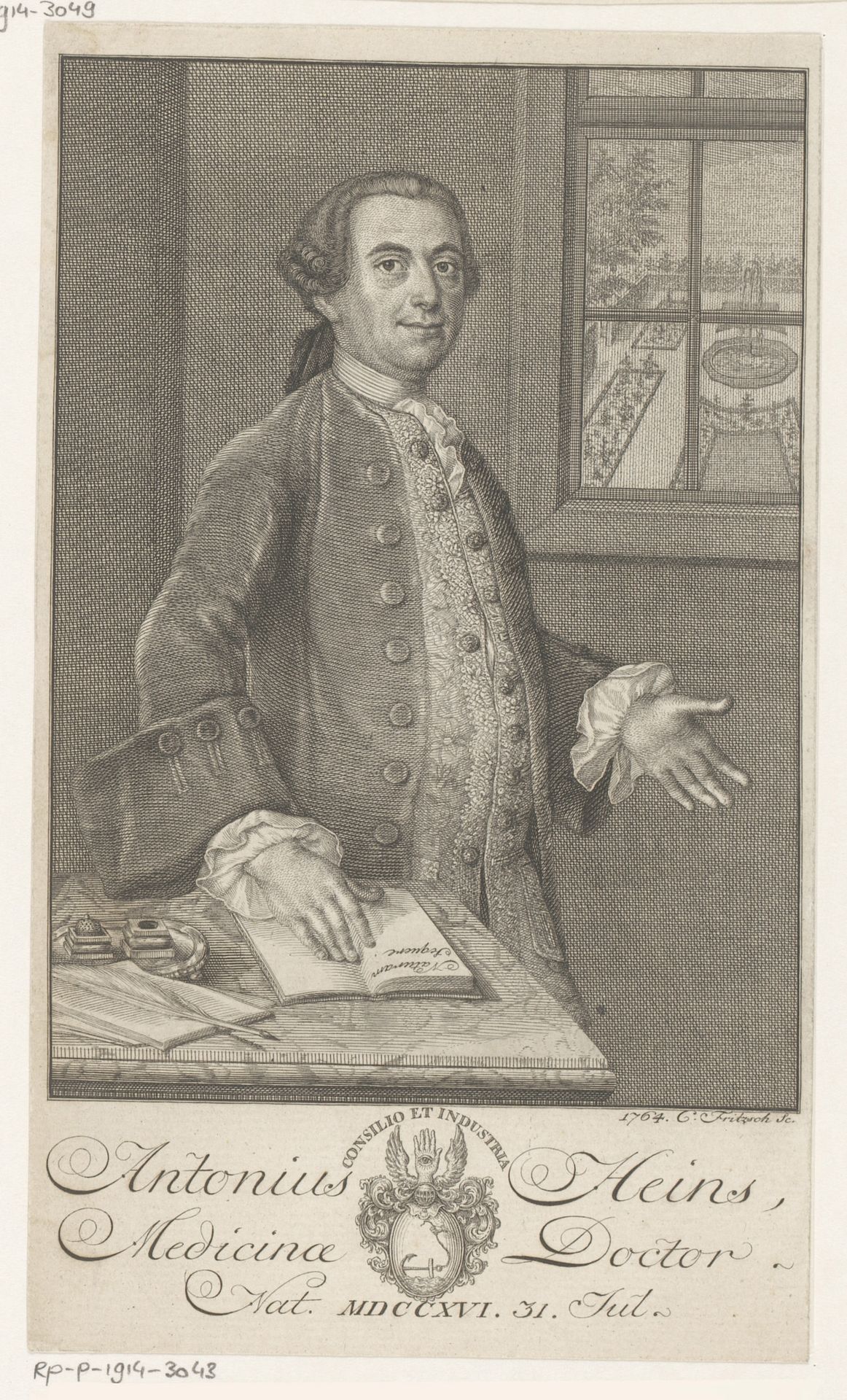 Portret van Anton Heins by Christian Fritzsch