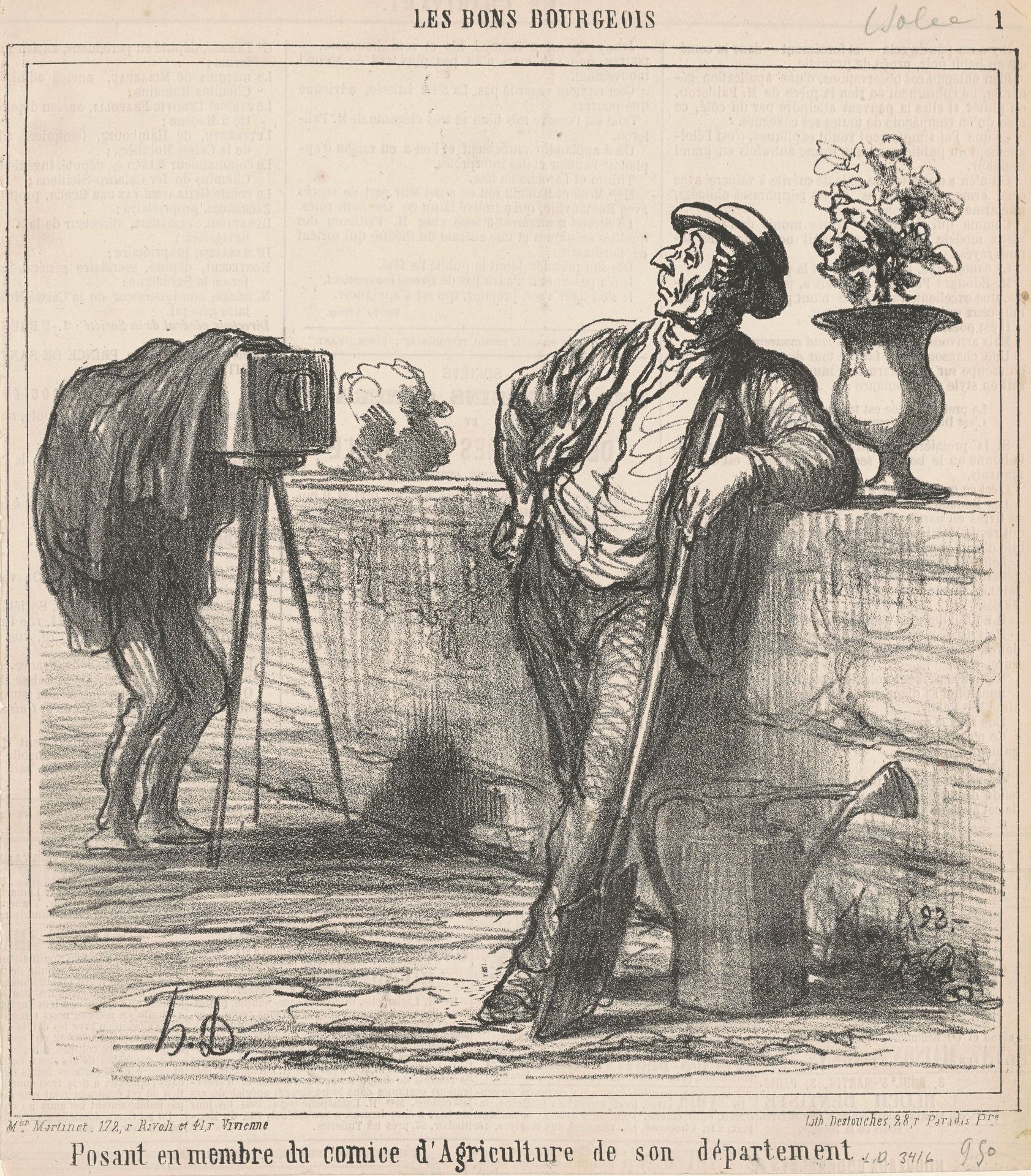 Posant en membre du comice d'agriculture ... by Honoré Daumier