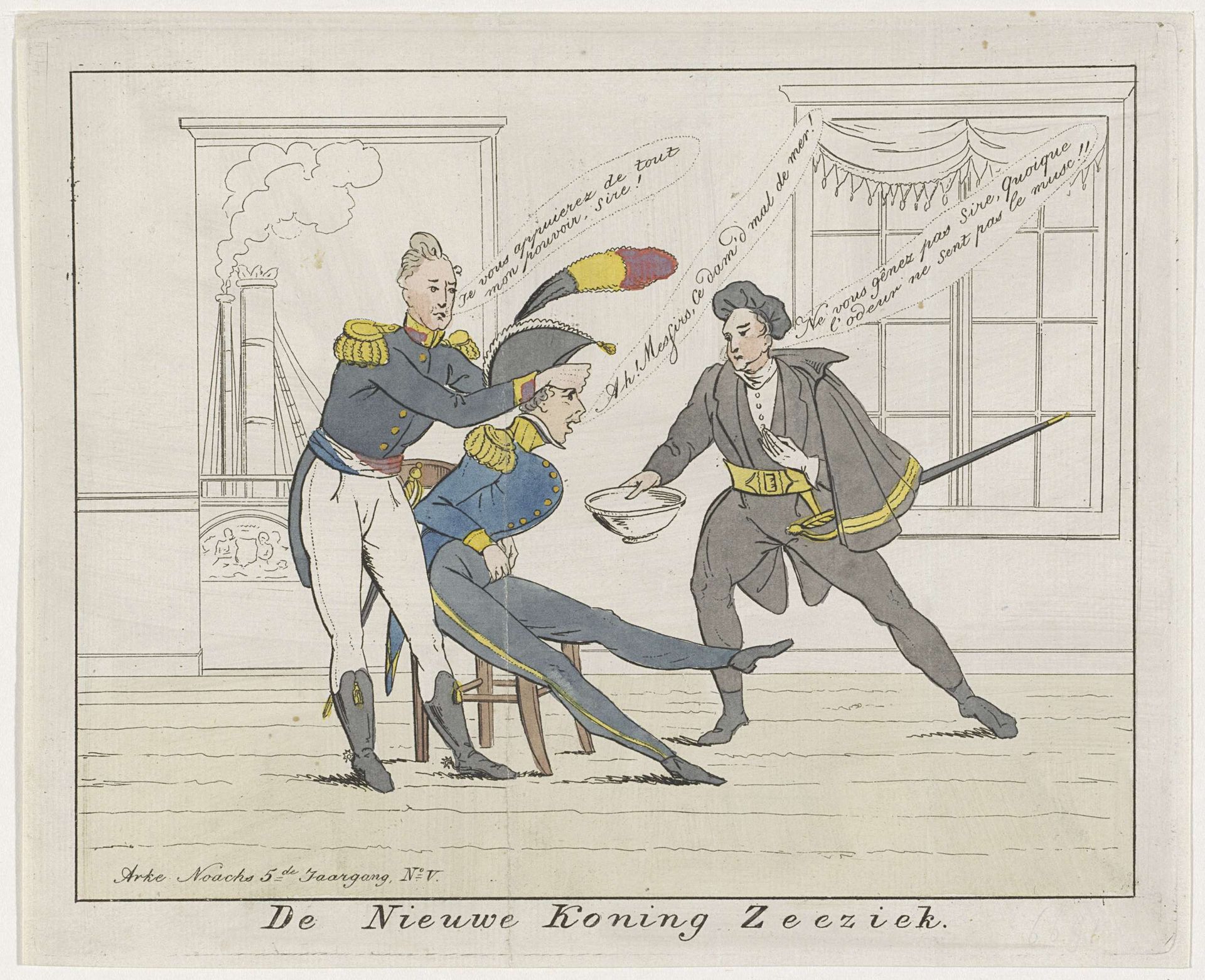 Spotprent op de reis van prins Leopold naar België, 1831 by Anonymous
