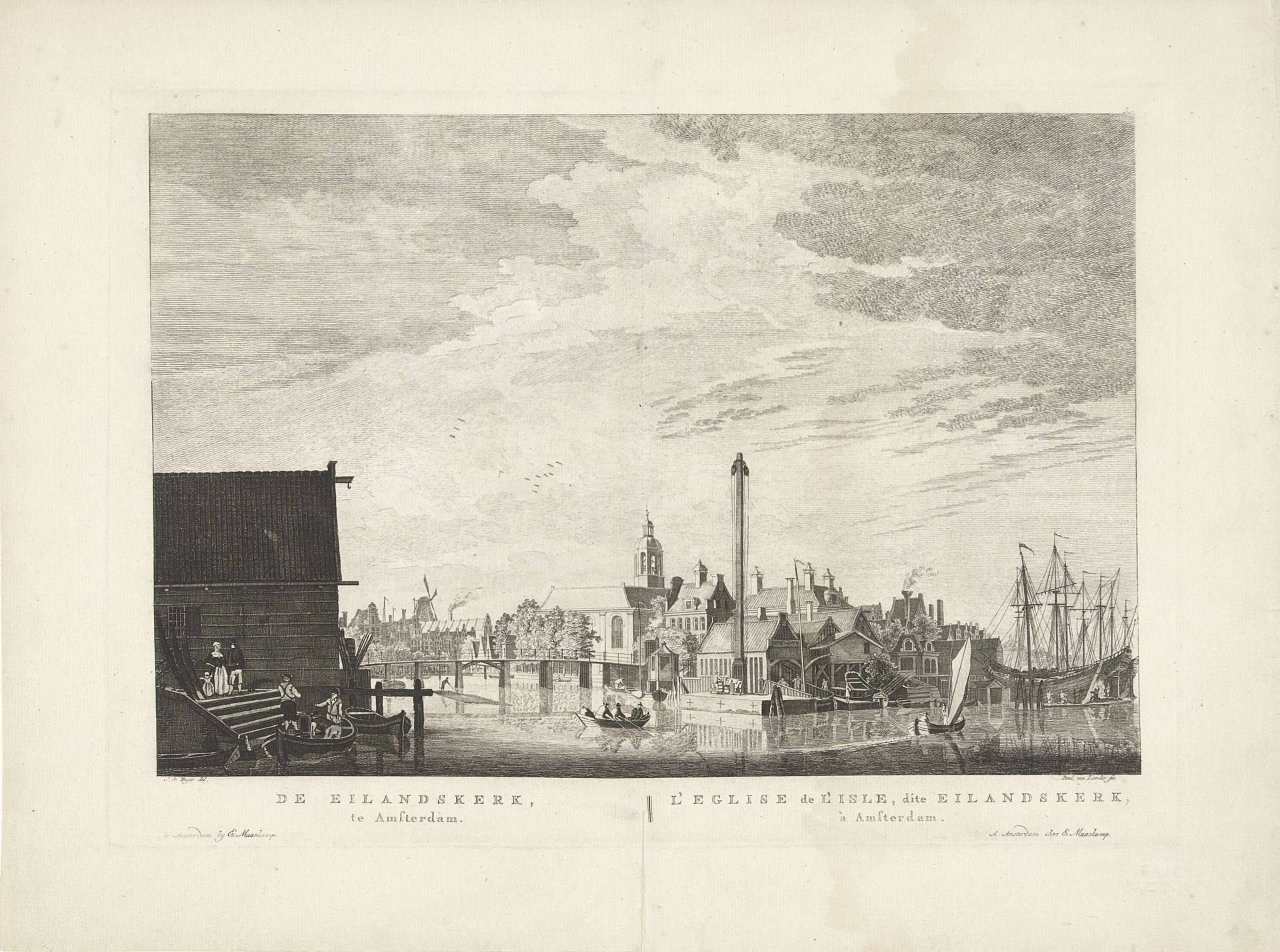 Gezicht op de Eilandskerk te Amsterdam by Paulus van Liender
