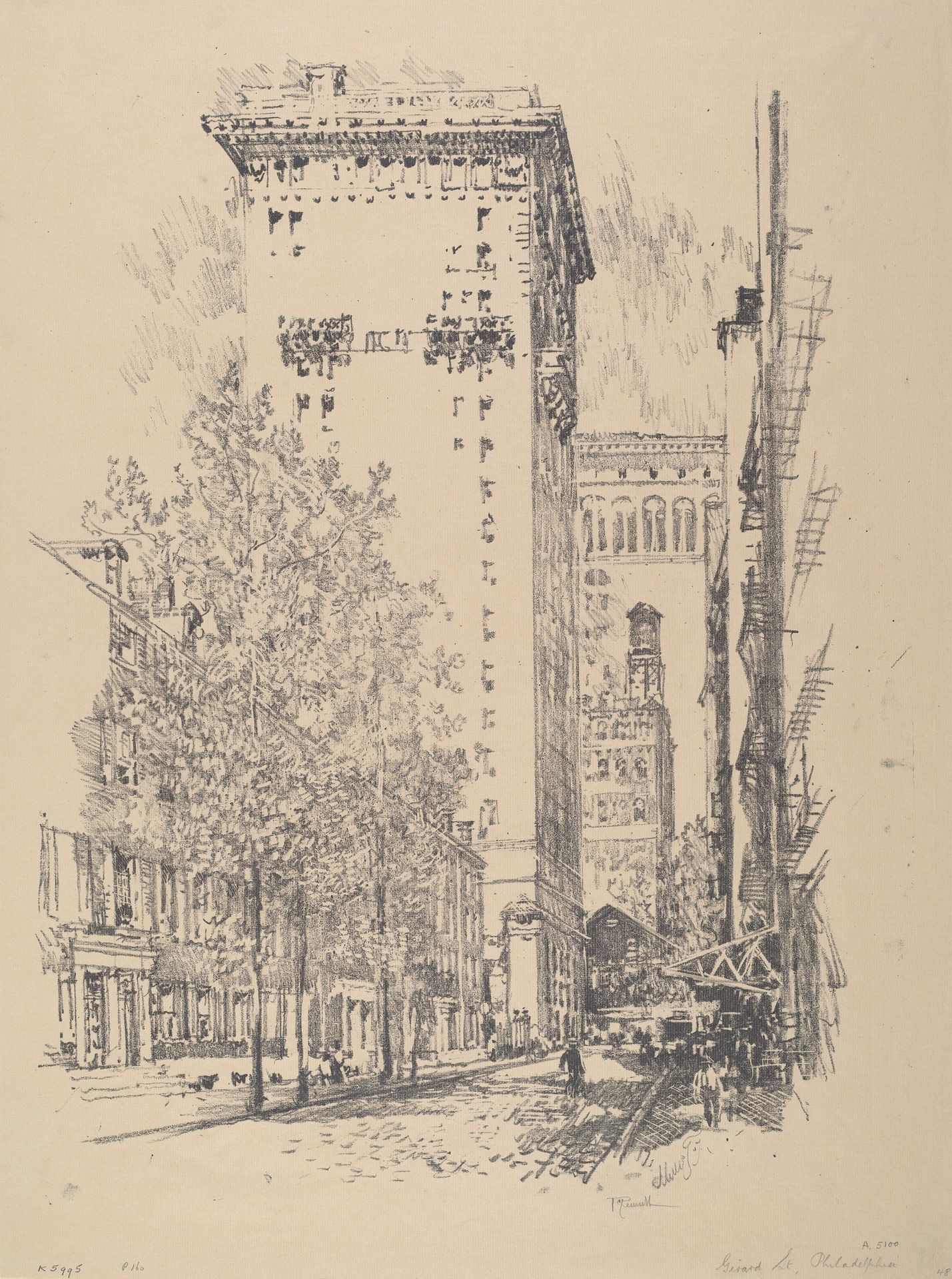 Girard Street by Joseph Pennell