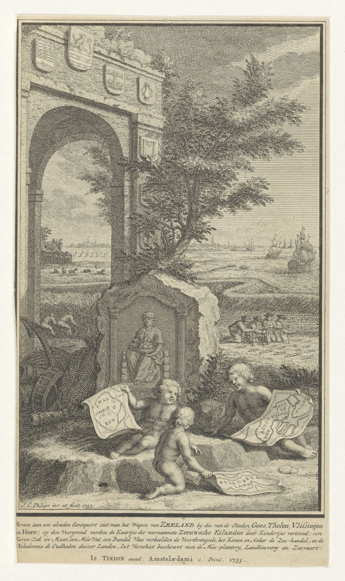 Allegorie op de provincie Zeeland by Jan Caspar Philips
