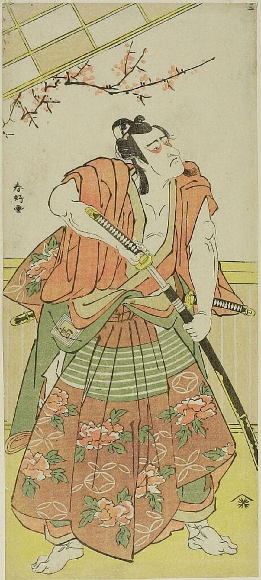 Actor Ichikawa KomazÅ 2nd AS A SAMURAI by Katsukawa ShunkÅ