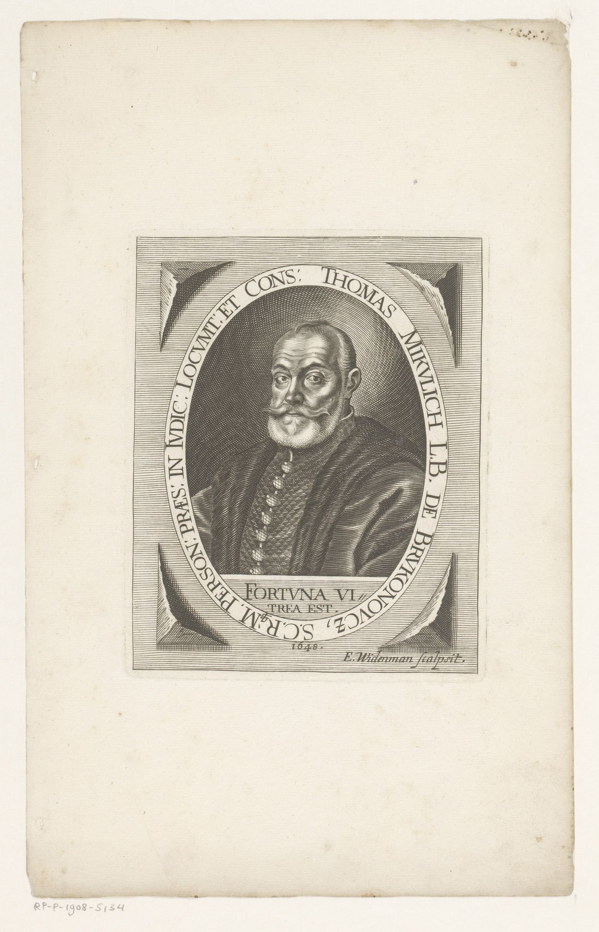 Portret van Thomas de Brukonovcz by Elias Widemann