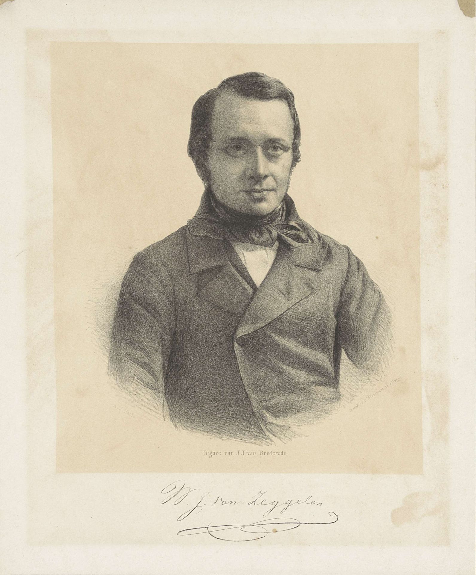 Portret van W.J. van Zeggelen by Adrianus Johannes Ehnle