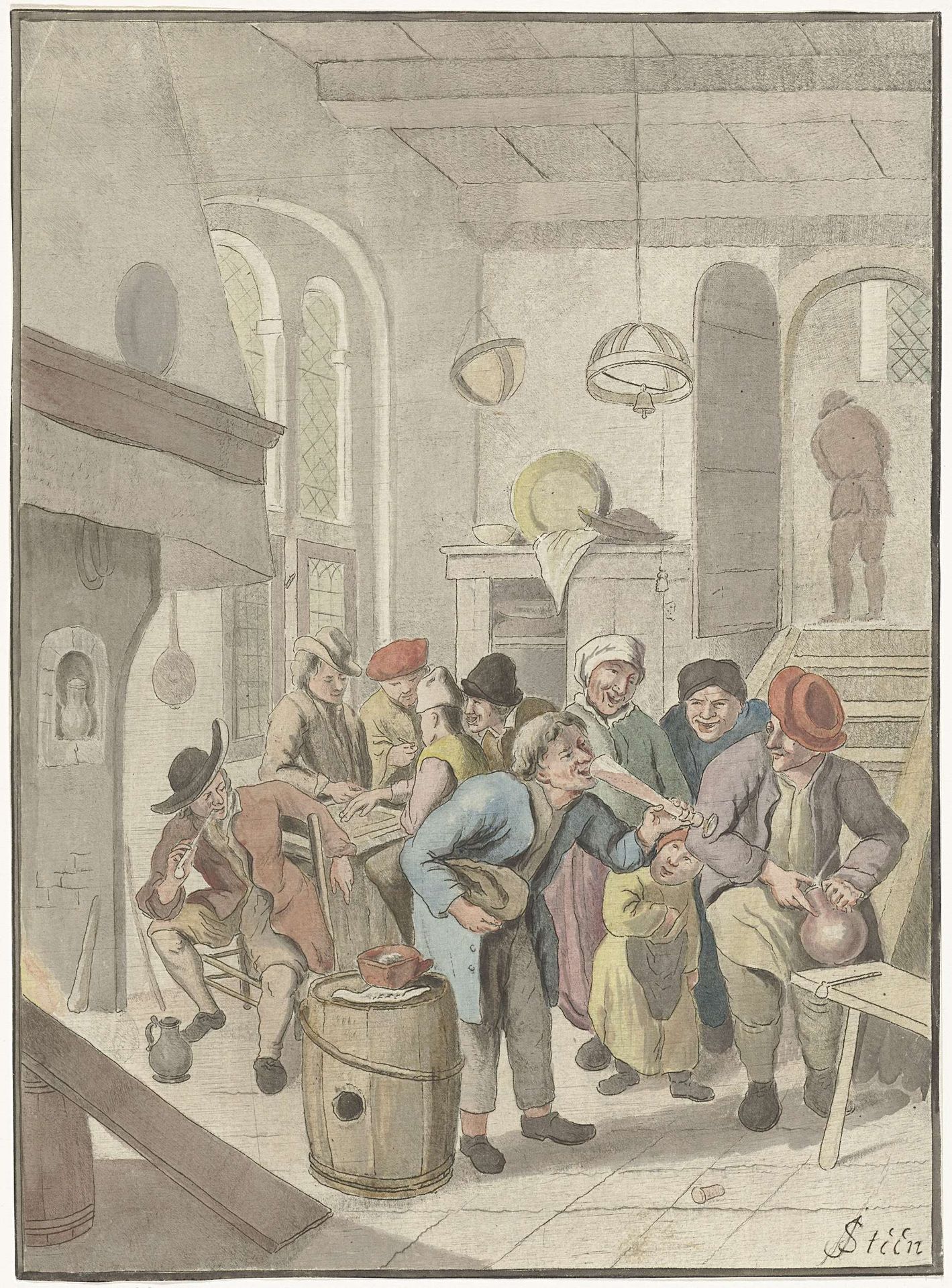 Herbergscène by Joannis Jacobus Bijlaert