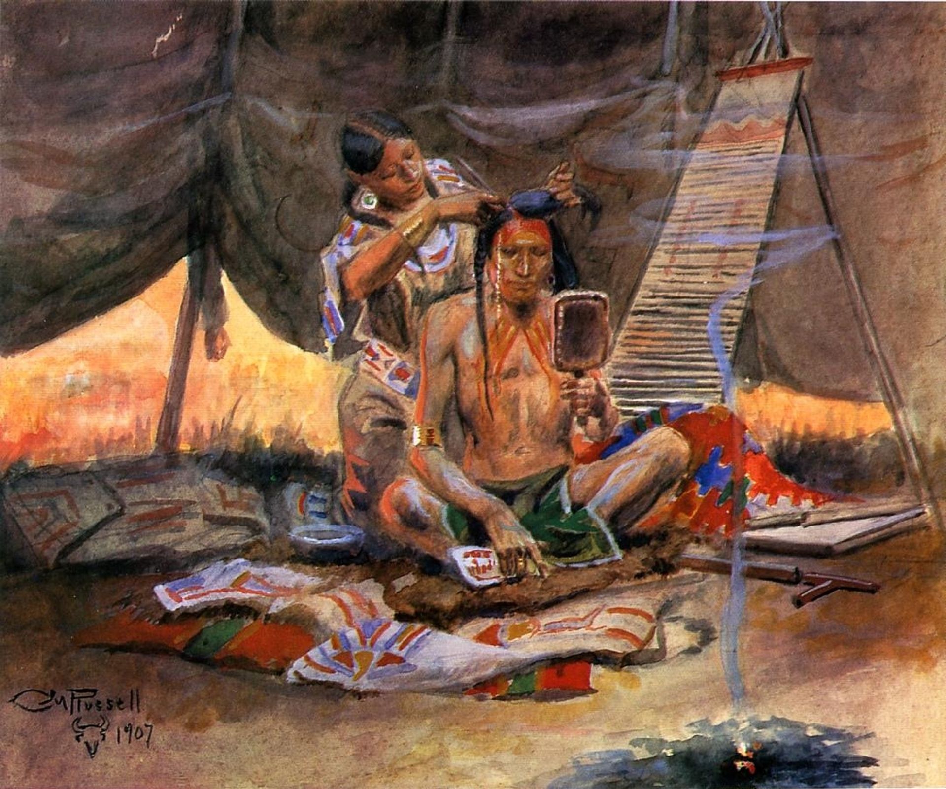 The Beauty Parlor by Charles M. Russell
