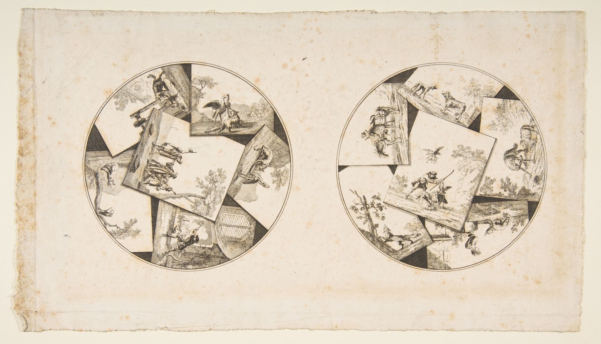 Designs for Plates Taken from Oudry's Illustrations to La Fontaine's Fables by Jean-Baptiste Oudry