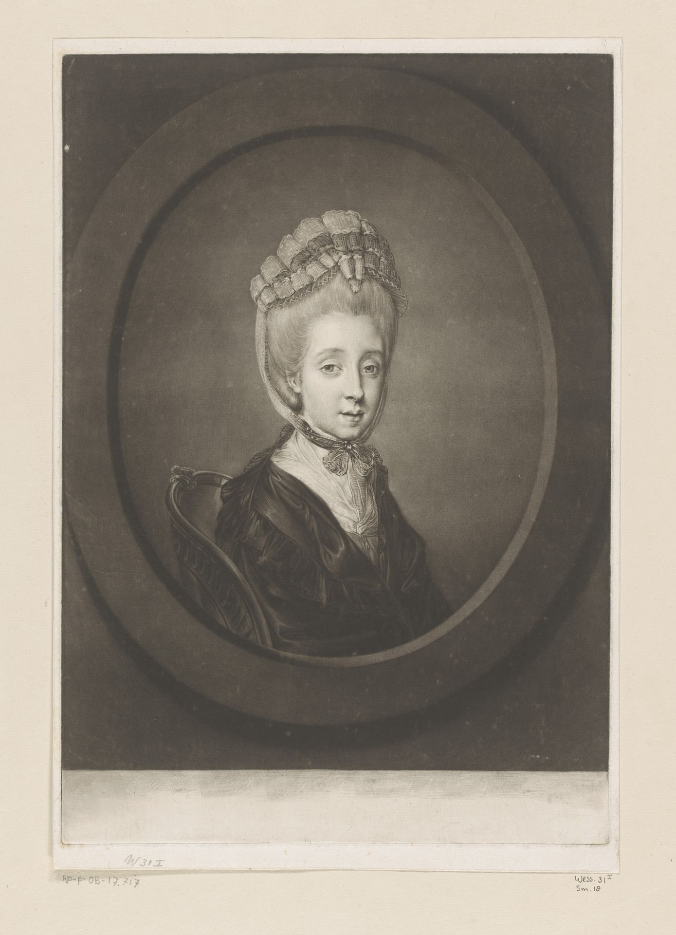 Portret van Elizabeth Bridgetta Gulston by Richard Earlom