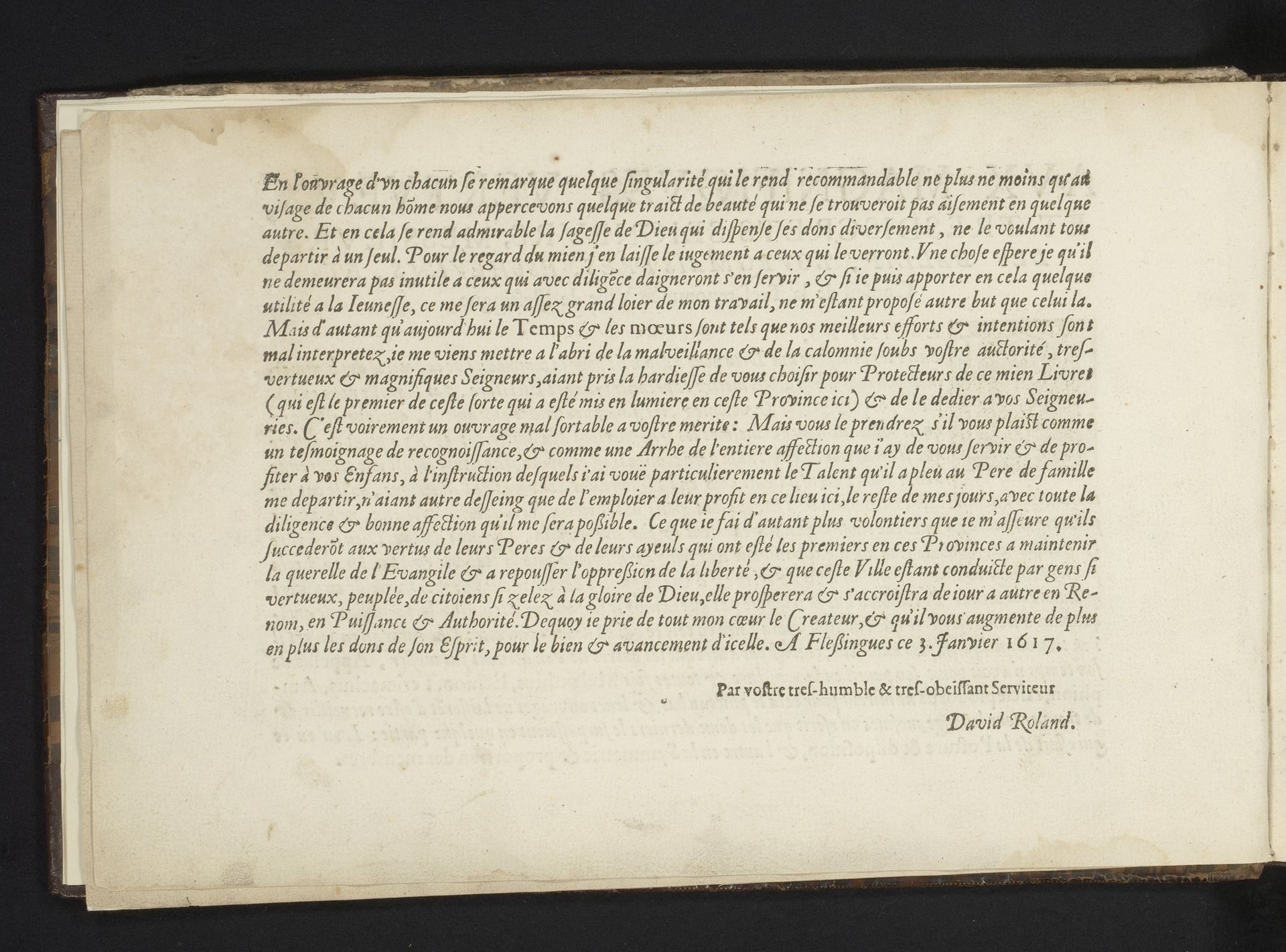 Dedicatie aan de baljuw, burgemeesters, schepenen en raad van de stad Vlissingen, pagina 2 van 2 by David Roelands