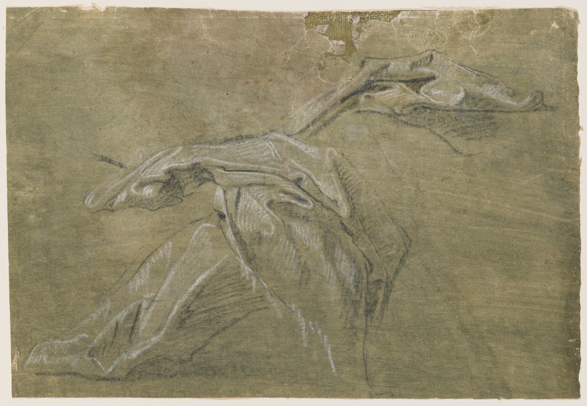 Drapery Study by Attributed to Wolf Huber
