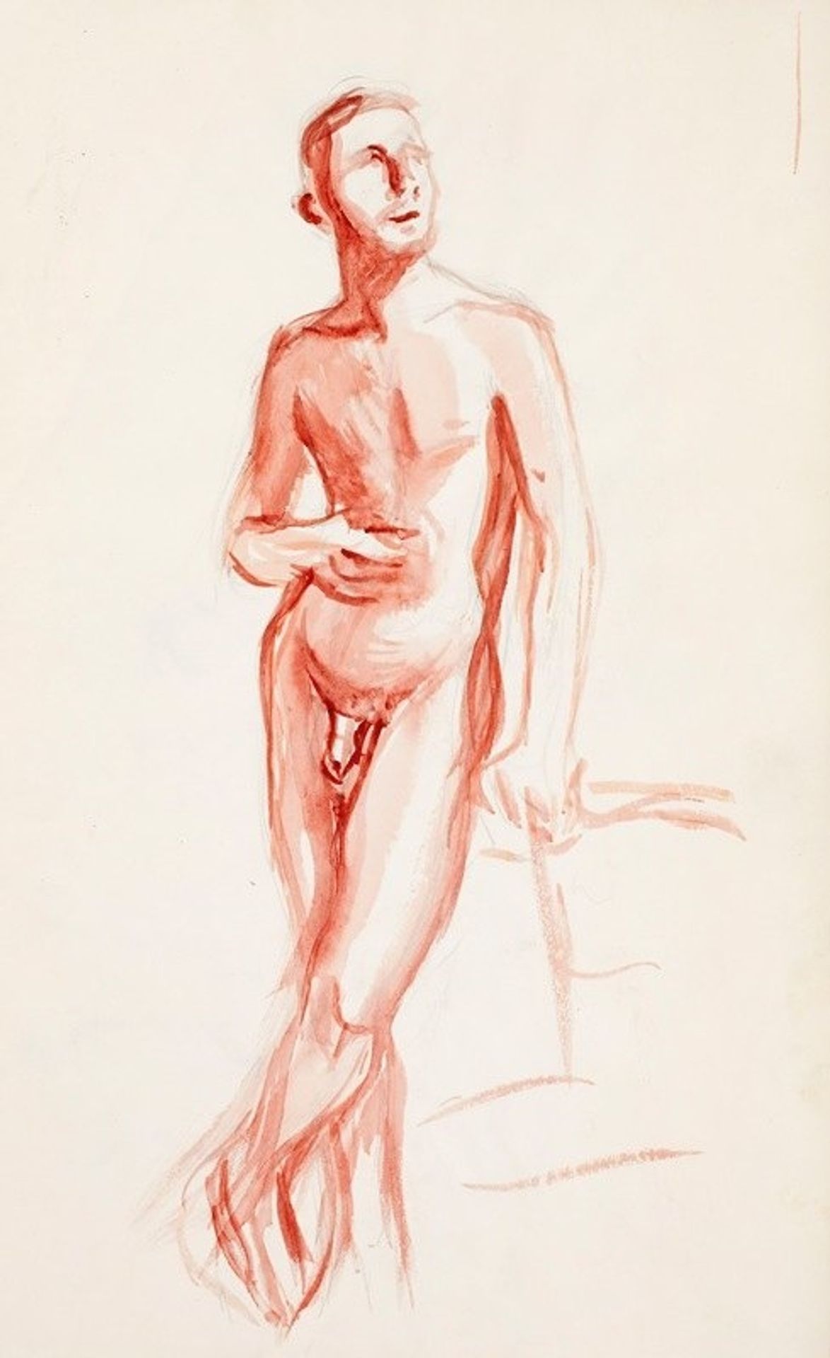 Poseeraava alaston mies by Magnus Enckell