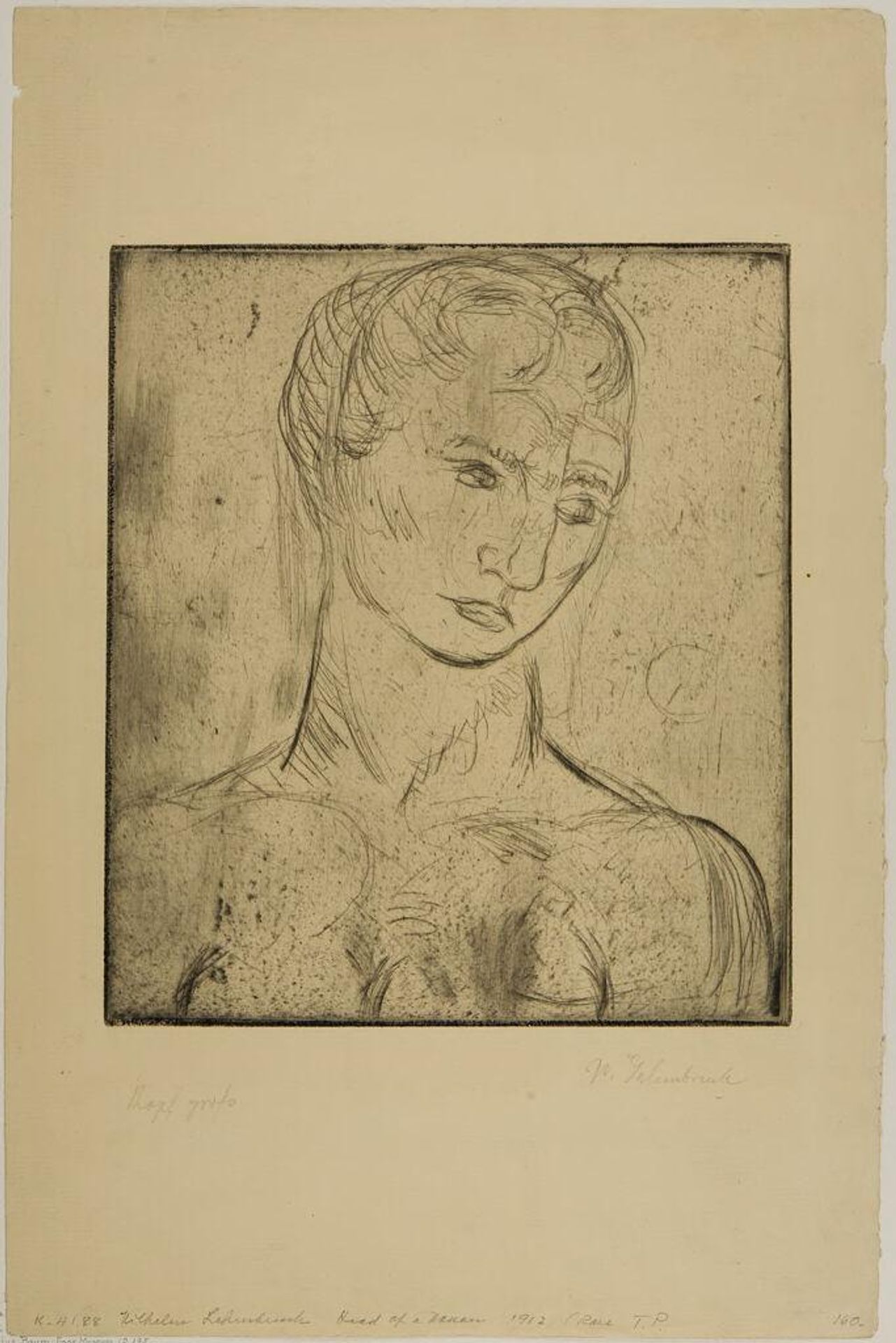 Head of a Woman (Kopf, gross) by Wilhelm Lehmbruck