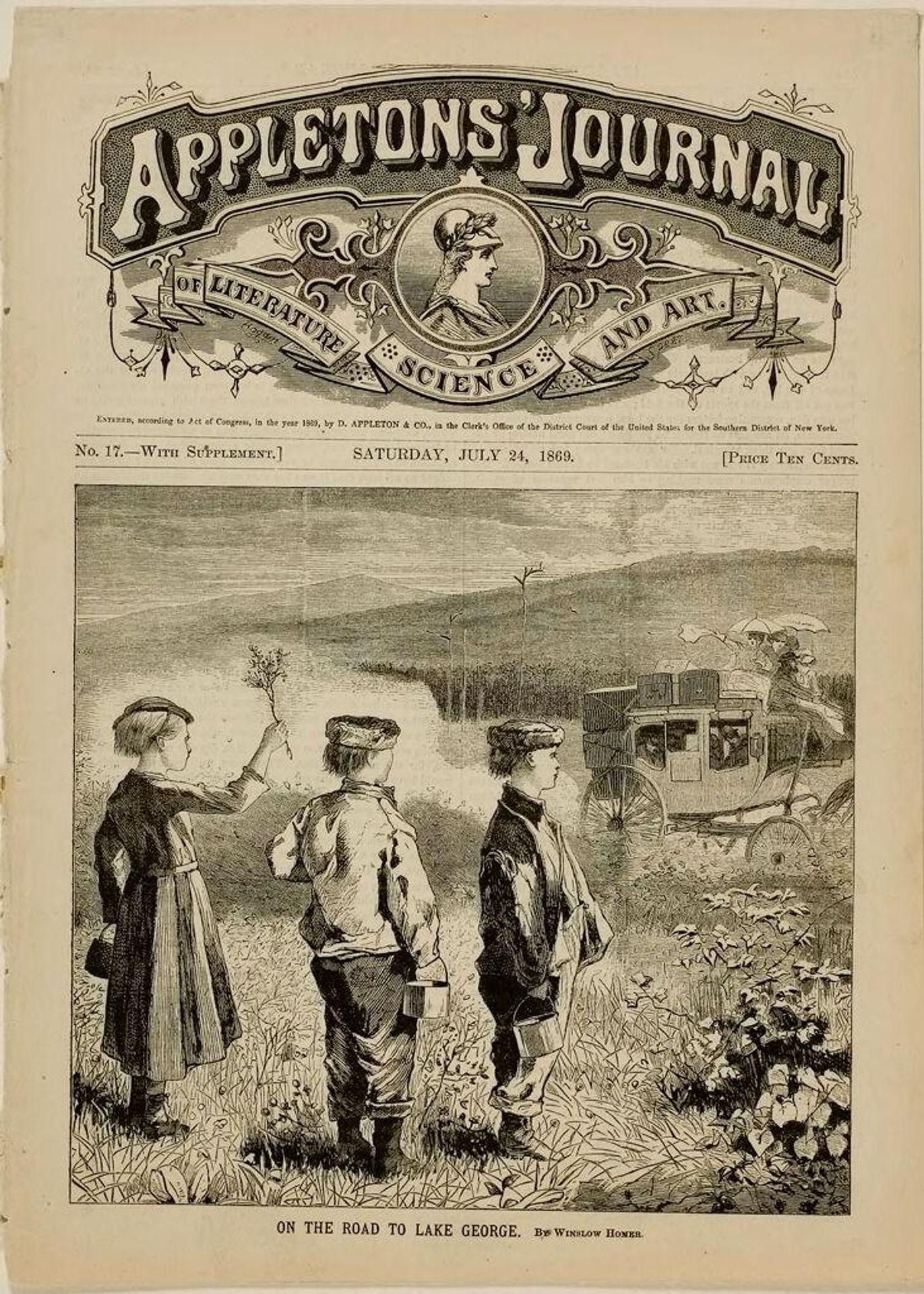 On the Road to Lake George by Designed by Winslow Homer