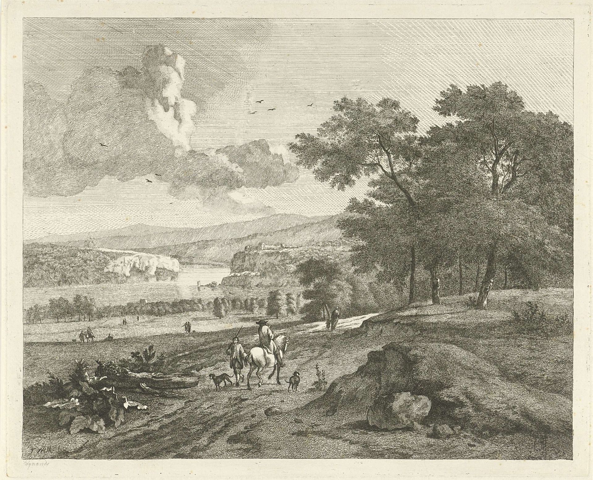 Rivierlandschap by F.W. Musculus