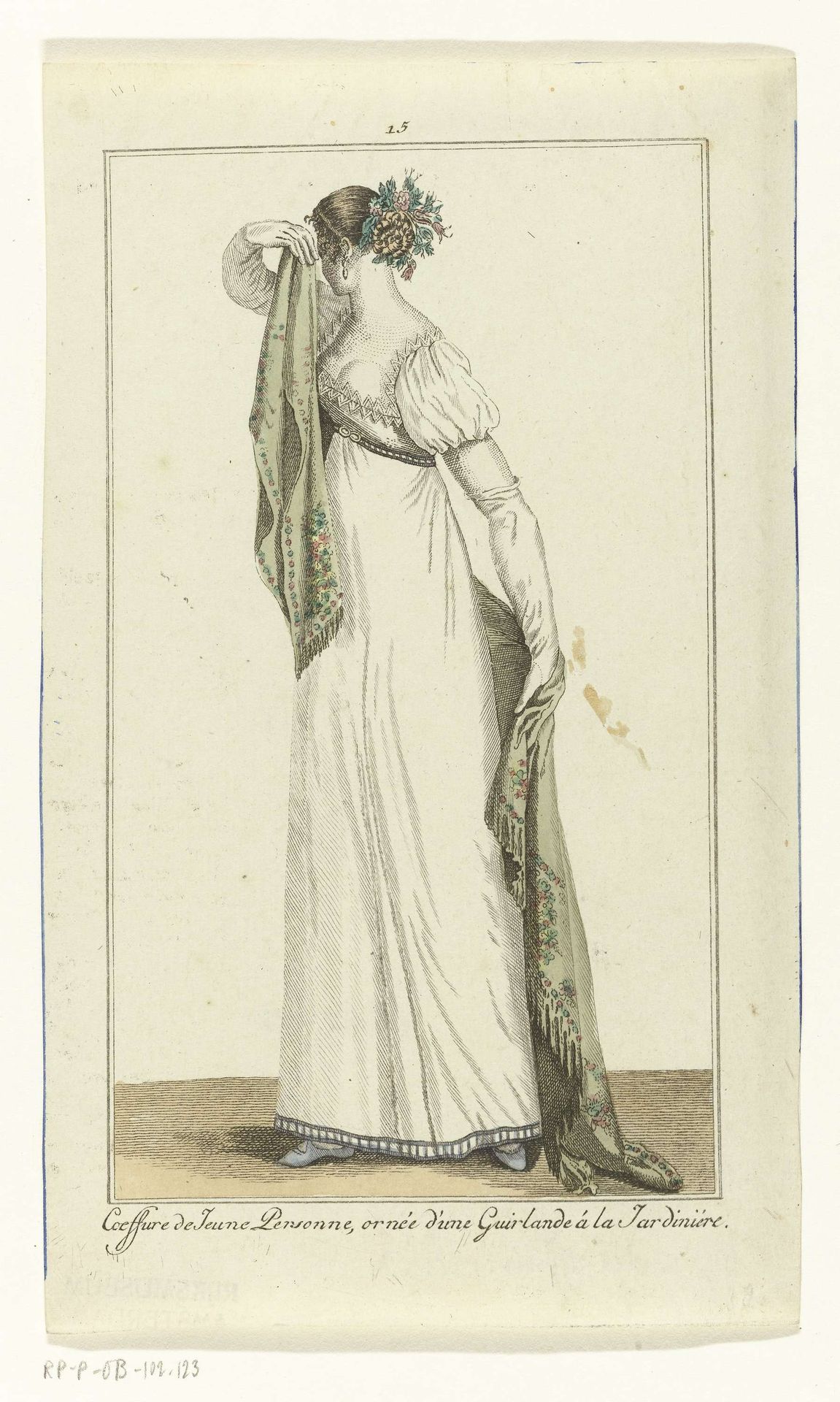 Elegantia, of tijdschrift van mode, luxe en smaak voor dames, Juli 1807, No. 15 :  Coeffure de Jeune Personne,... by Anonymous