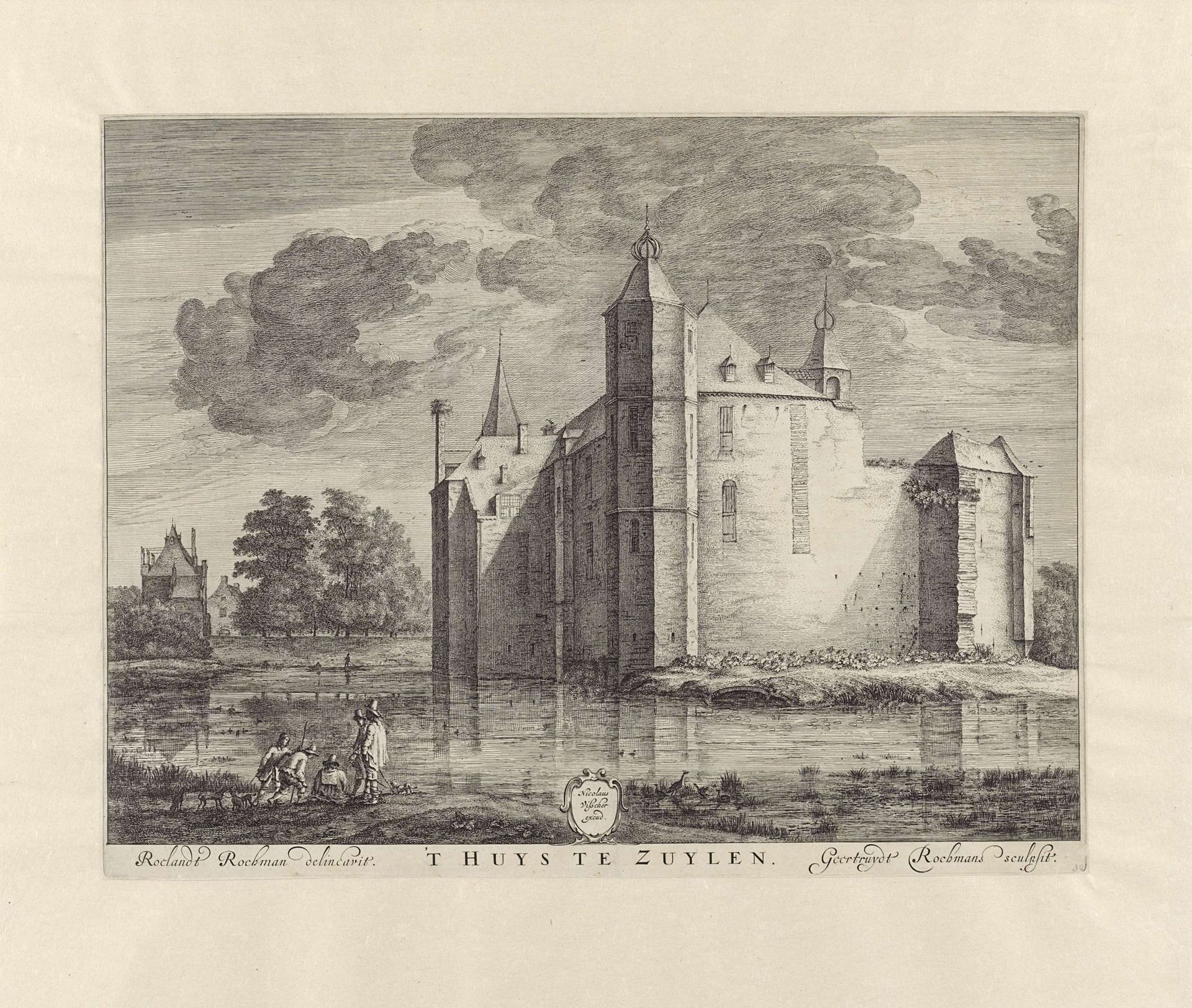Gezicht op het Huis Zuilen bij Maarssen by Geertruydt Roghman