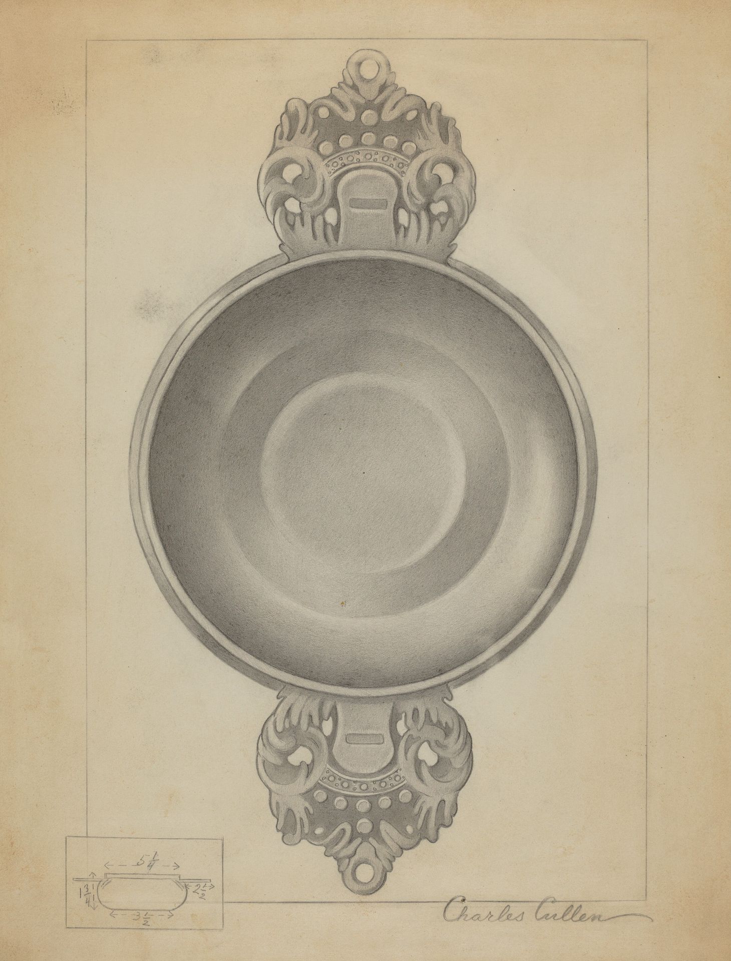 Pewter Porringer by Charles Cullen
