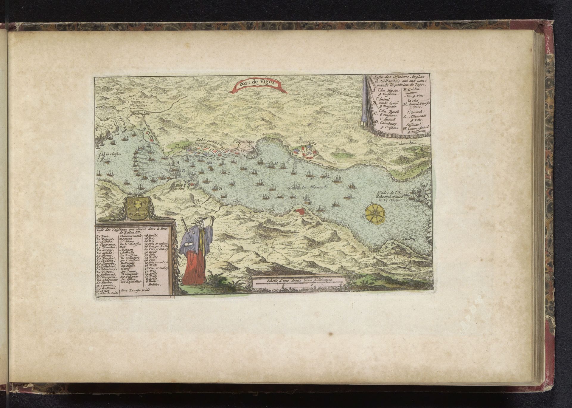 Zeeslag in de baai van Vigo, 1702 by Anonymous
