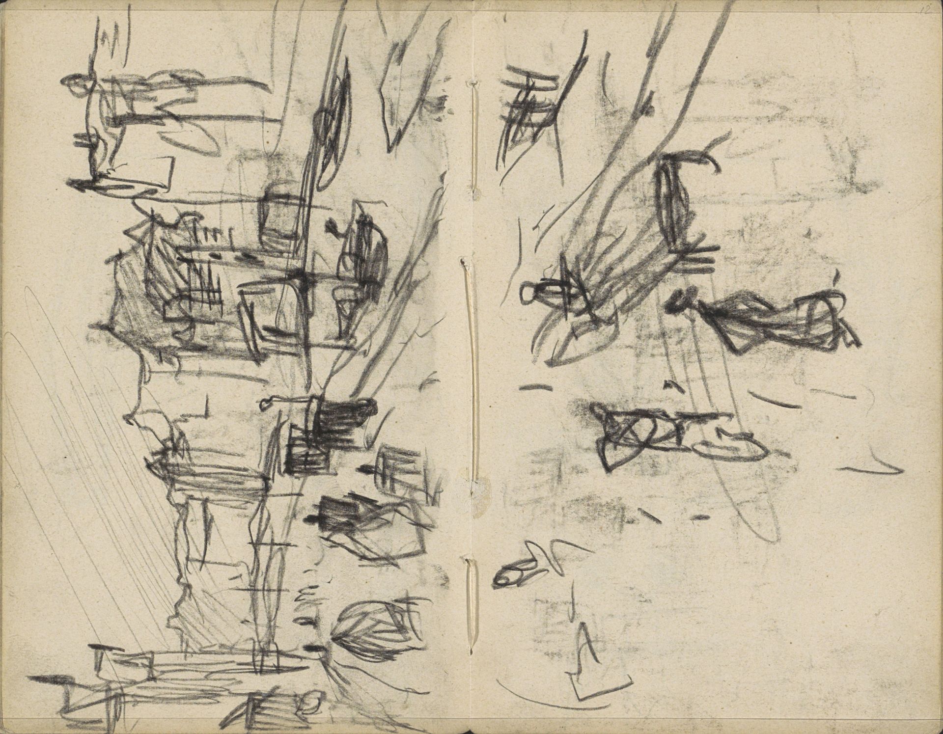 Gezicht op het Rokin te Amsterdam by George Hendrik Breitner
