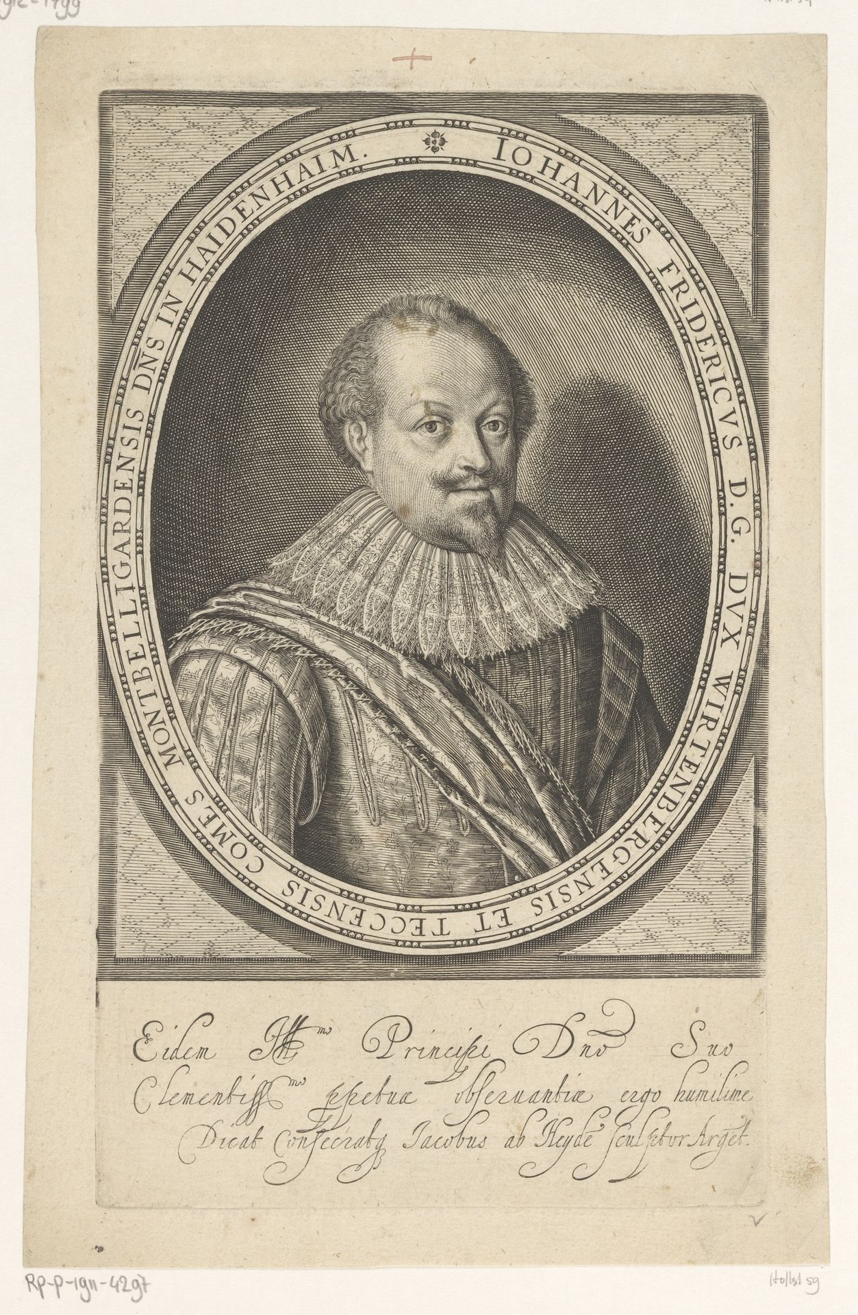 Portret van Johann Friedrich von Württemberg by Jacob van der Heyden