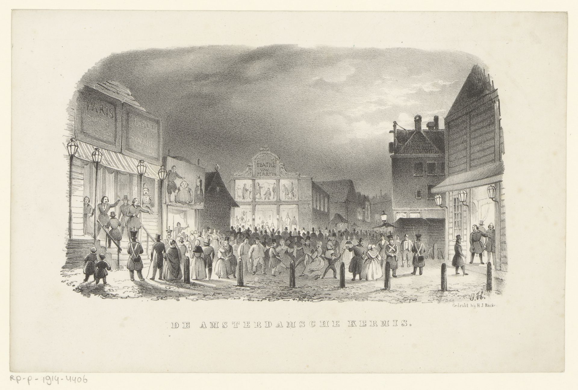 Kermis op de Botermarkt in Amsterdam by Johannes Hilverdink