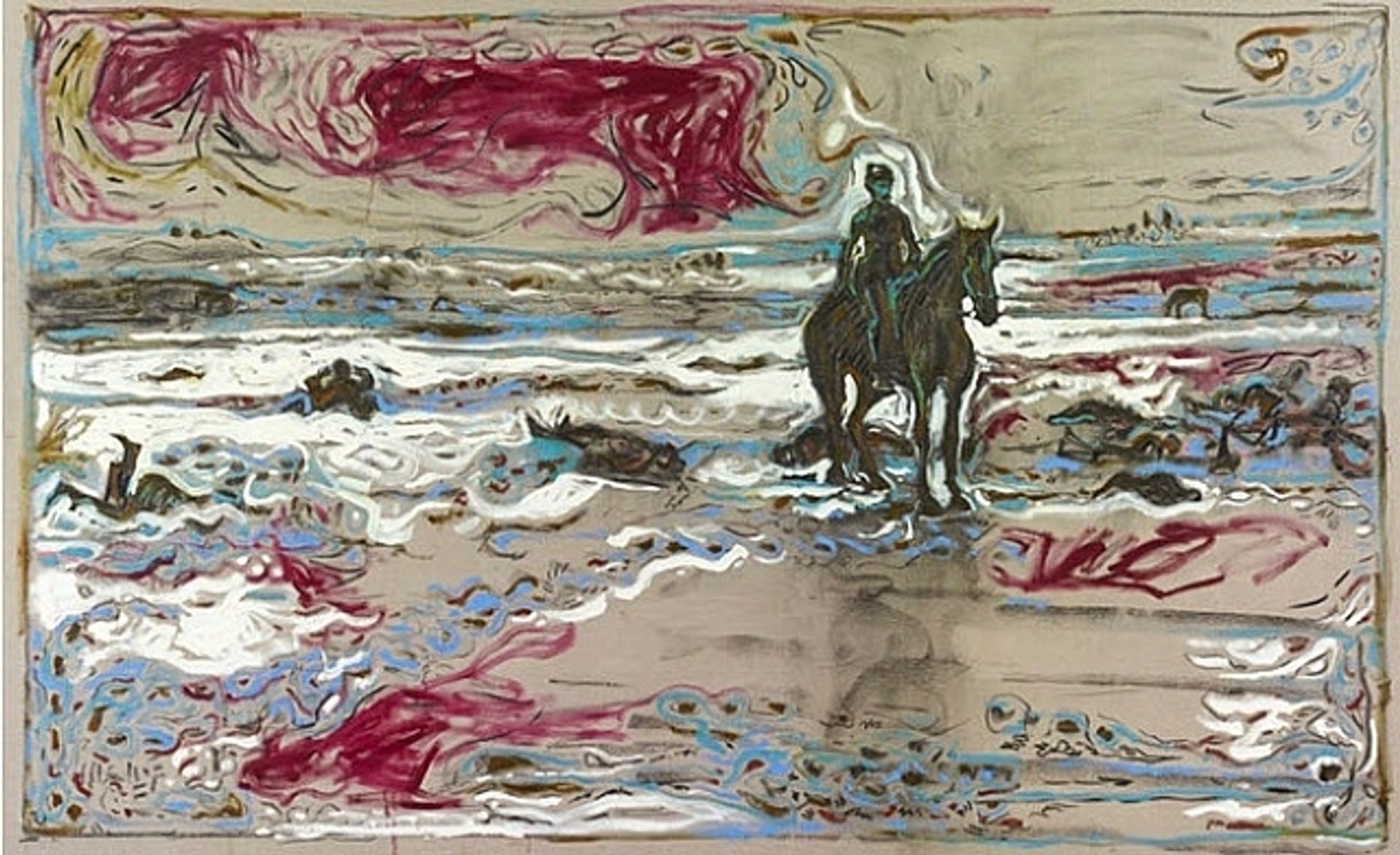 Lt. Sydney A. Cloman, First Infantry, on His Horse on the Wounded Knee Battleground by Billy Childish