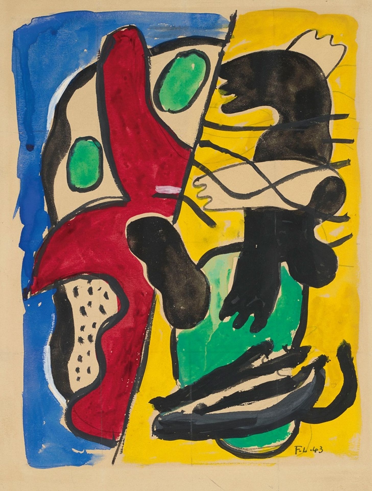 Les Plongeurs noirs by Fernand Léger