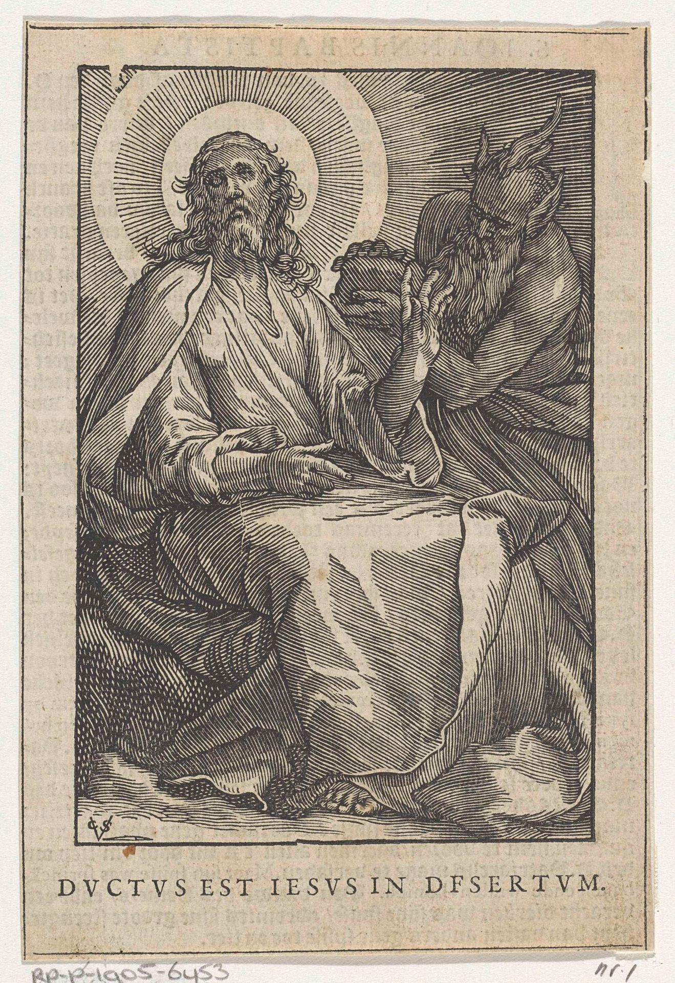 Verzoeking van Christus by Christoffel van (II) Sichem