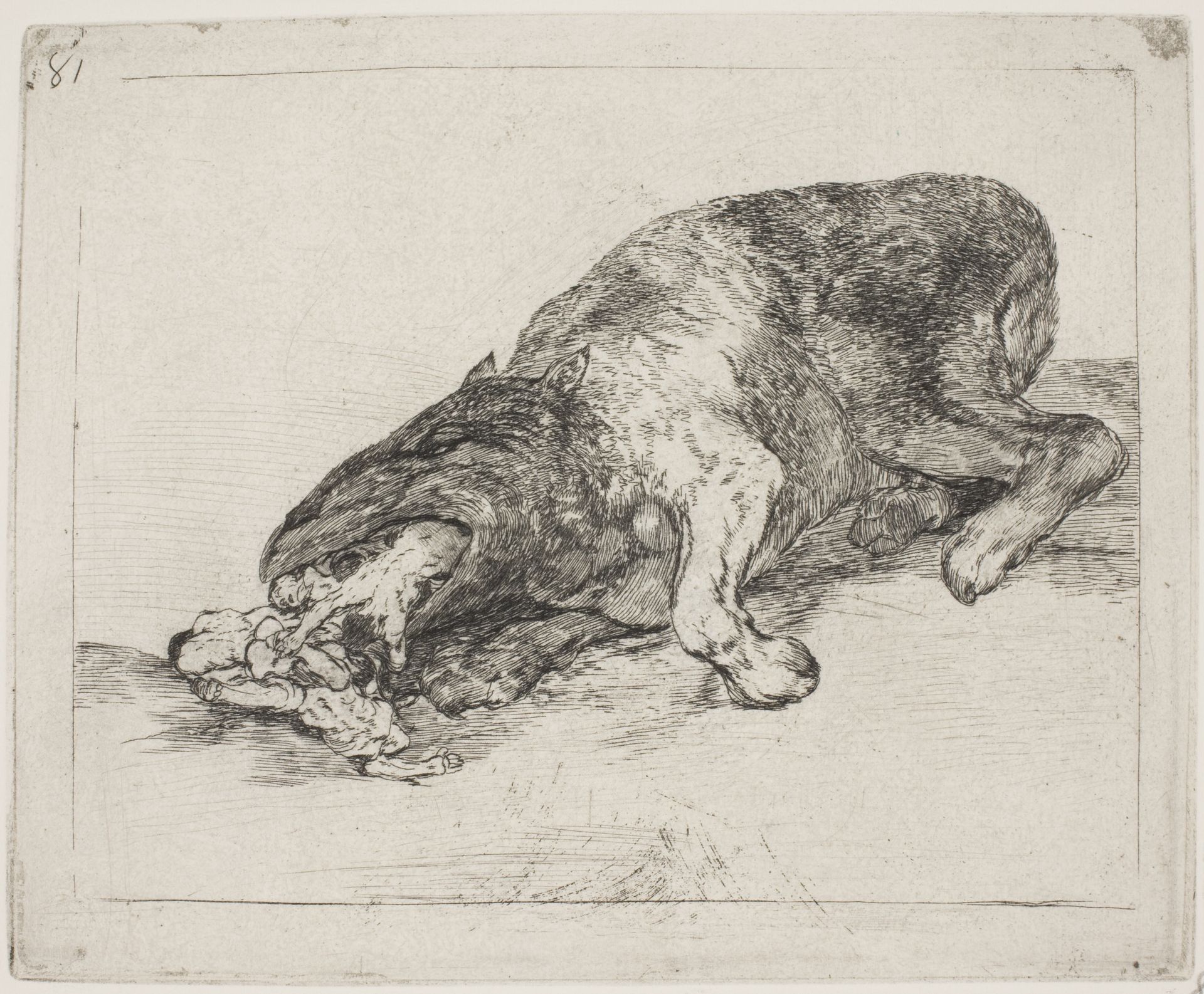 Et vildt uhyre (81) by Francisco de Goya