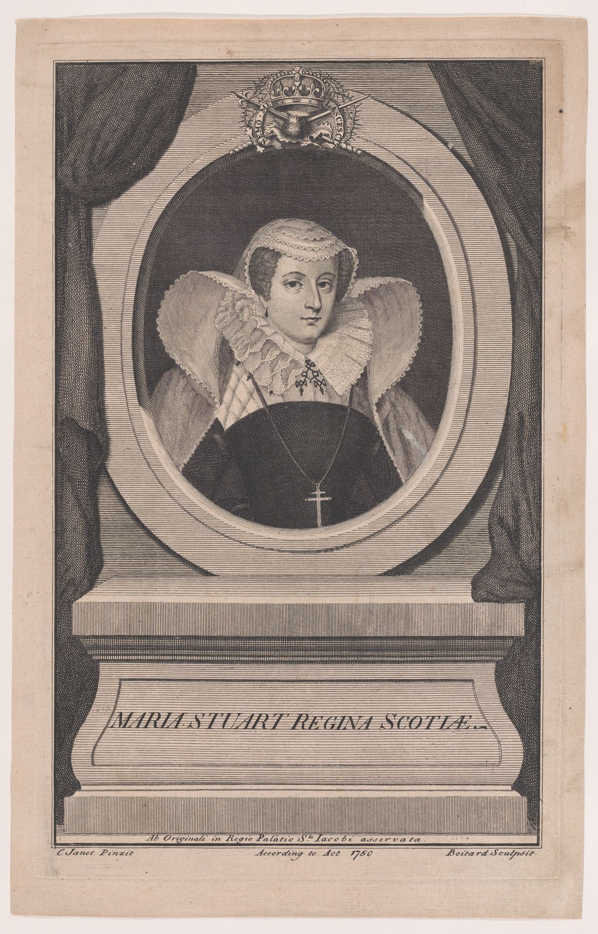 Maria Stuart Regina Scotiae by Louis Pierre Boitard