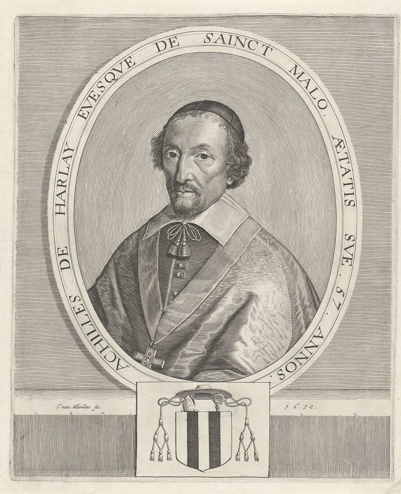 Portret van Achille de Harlay de Sancy by Theodor van (II) Merlen