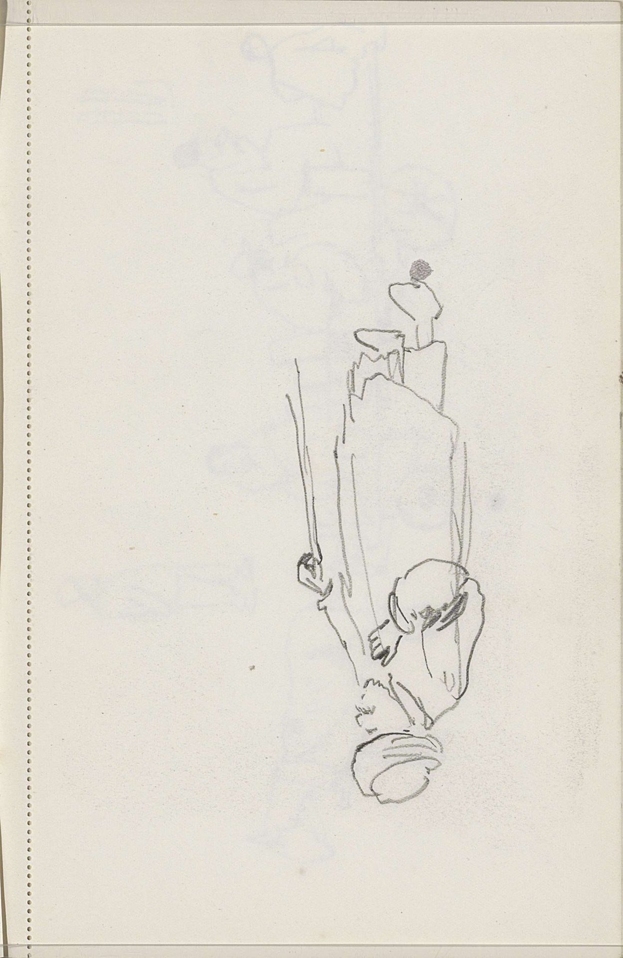 Oosterse man met een wandelstok by Cornelis Vreedenburgh