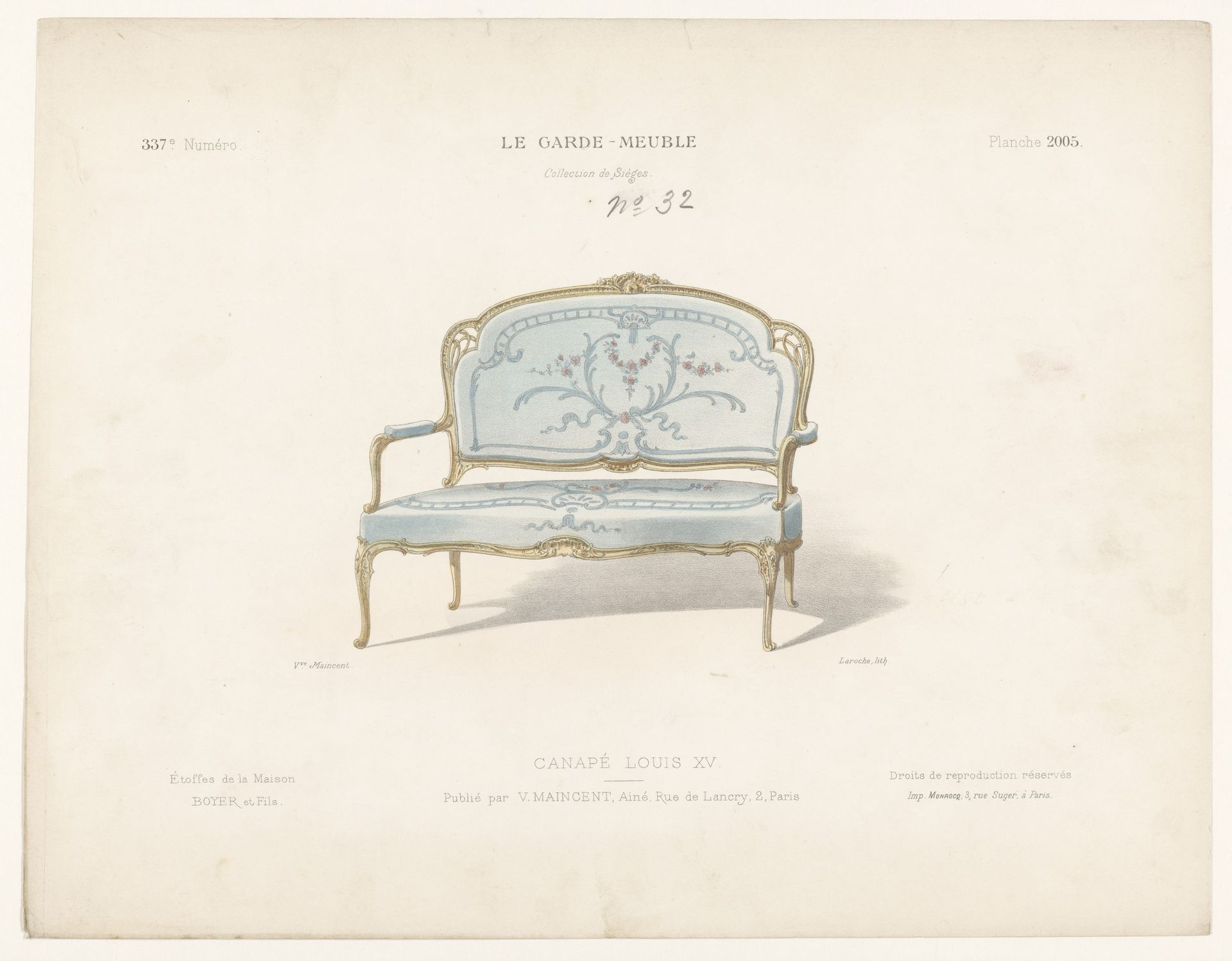 Canapé by Léon Laroche