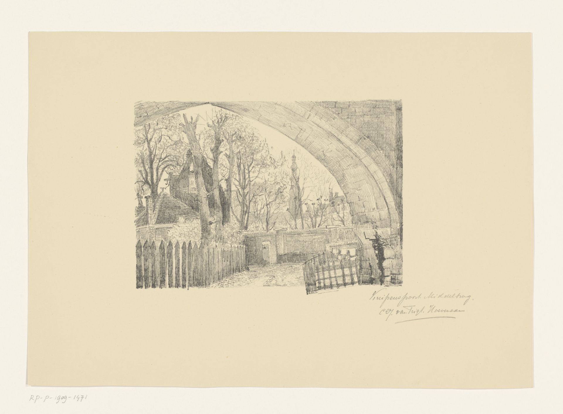 Kuiperspoort in Middelburg by Cornelia Christina Johanna van Trigt-Hoevenaar