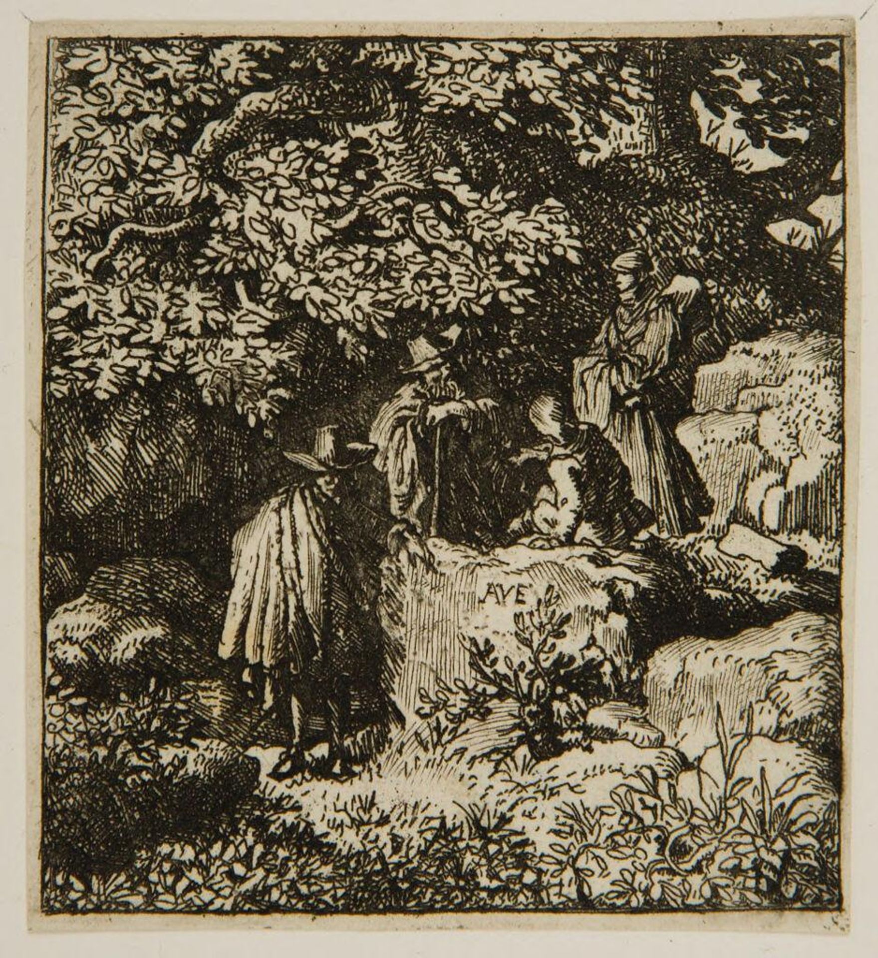 Four Figures under a Tree by Allart van Everdingen