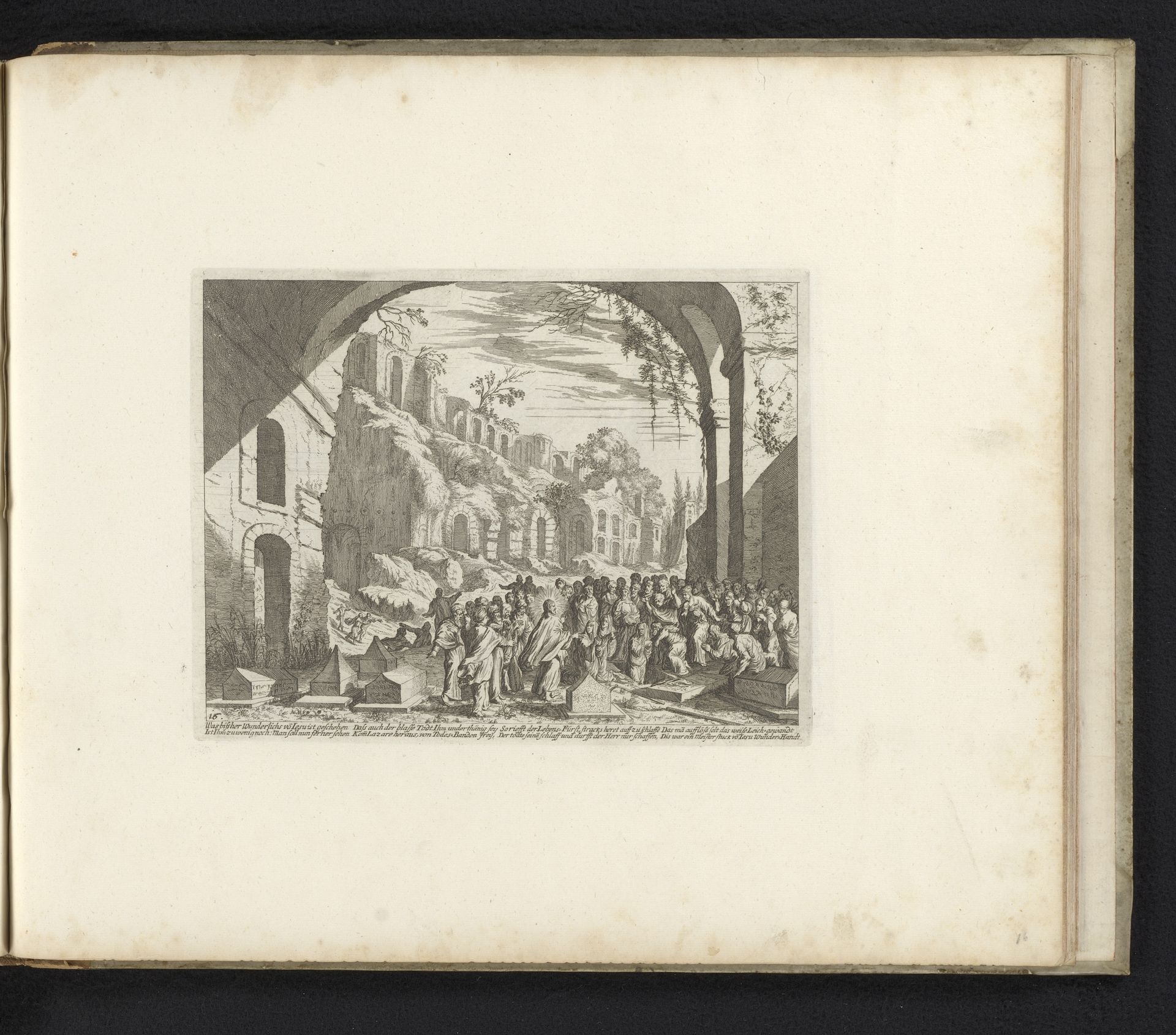 Opwekking van Lazarus by Melchior Küsel