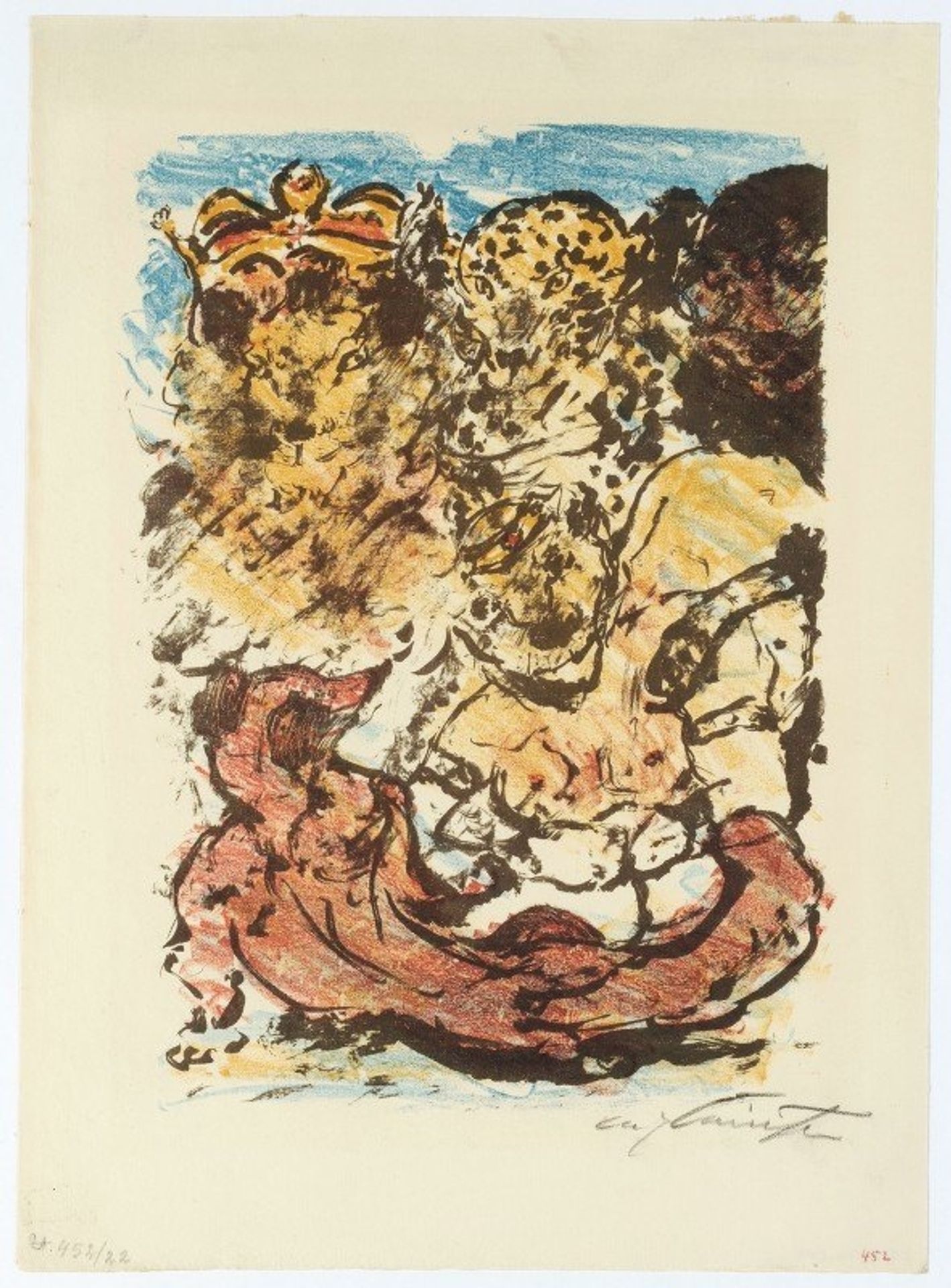 Reinecke Vor König Nobel Und Seiner Gattin, Braun Dem Bären Und Dem Kater Hinze by Lovis Corinth