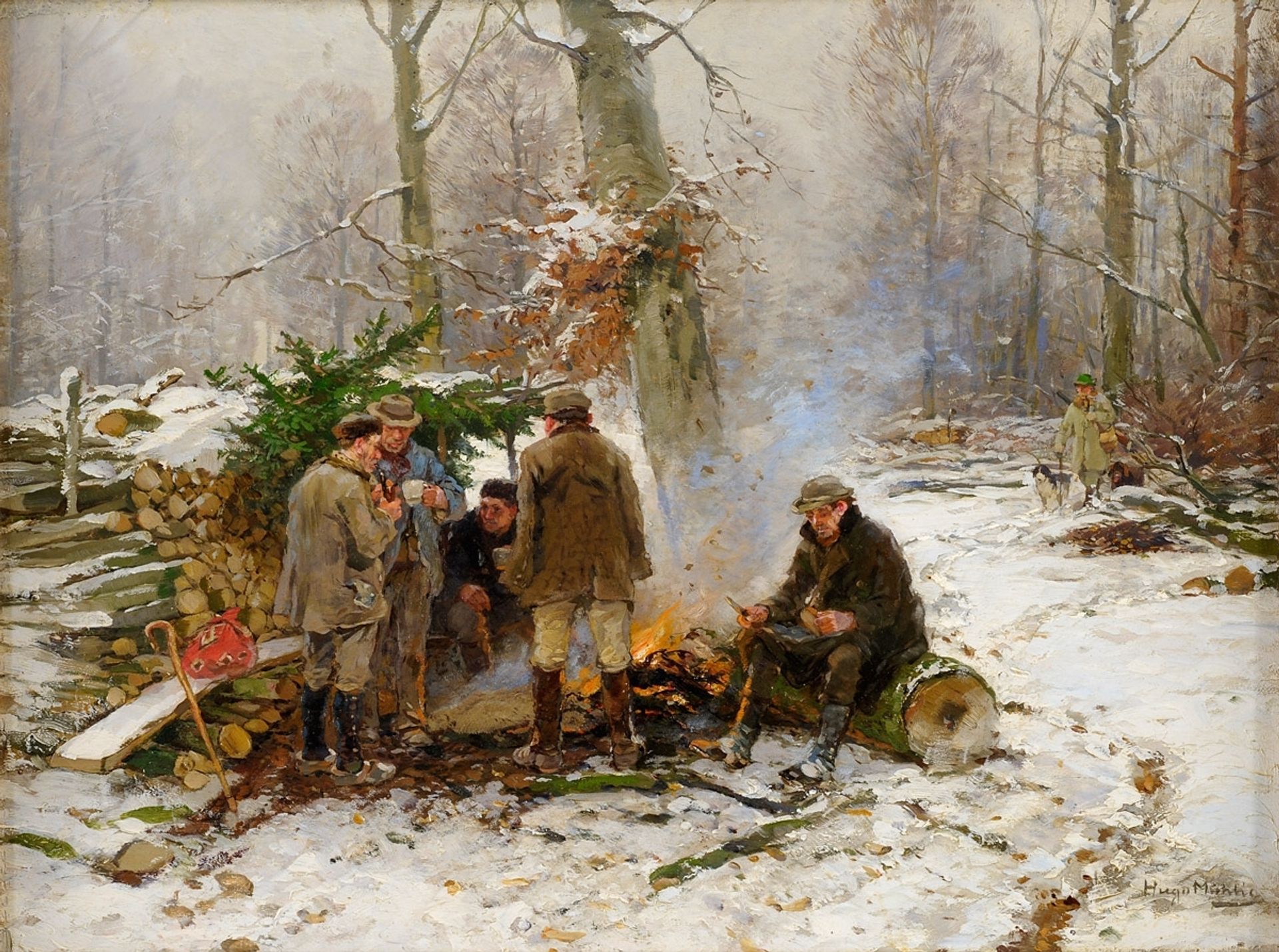 The hunting breakfast by Hugo Mühlig