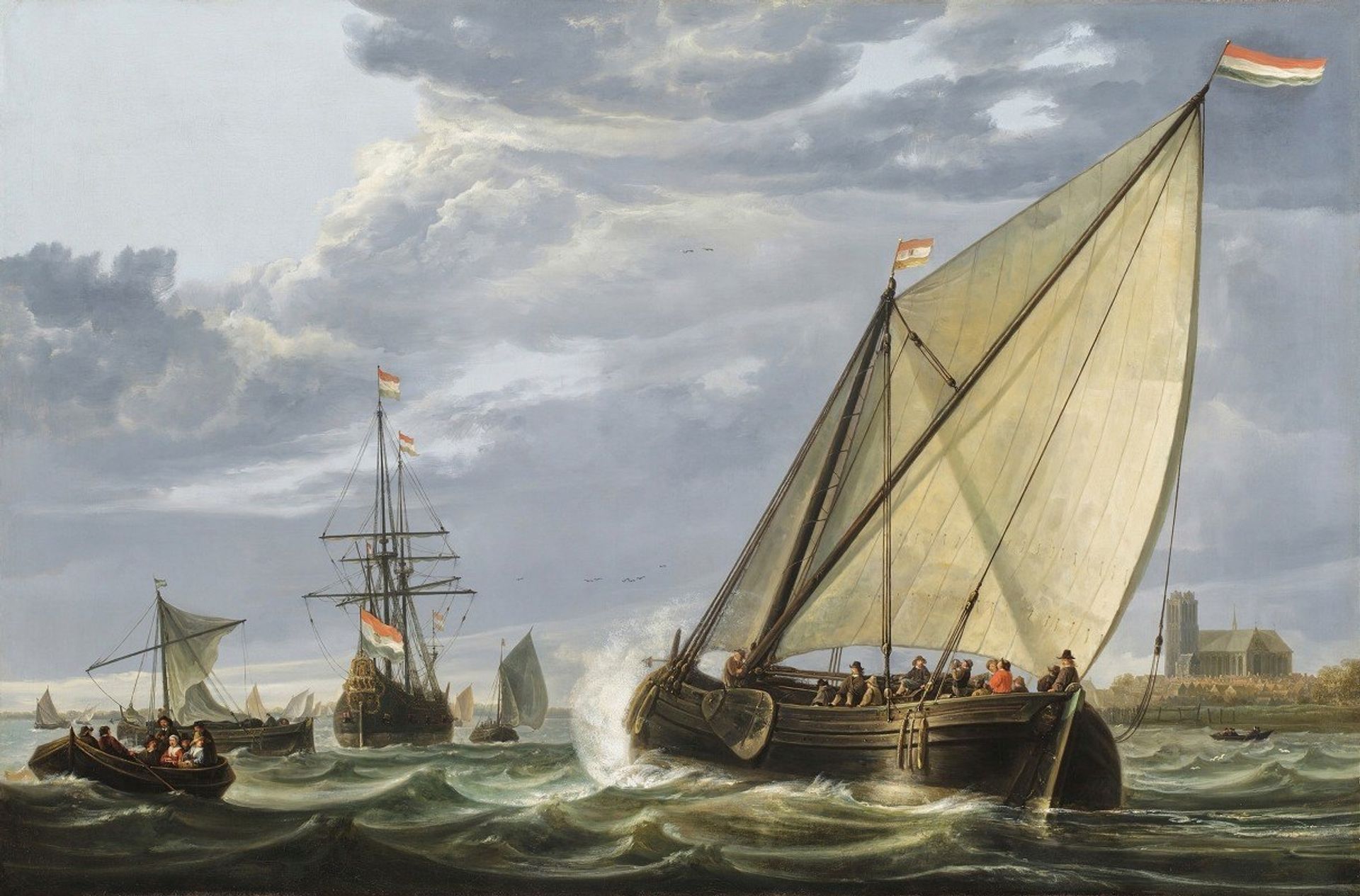 Shipping on the Maas, Dordrecht by Aelbert Cuyp