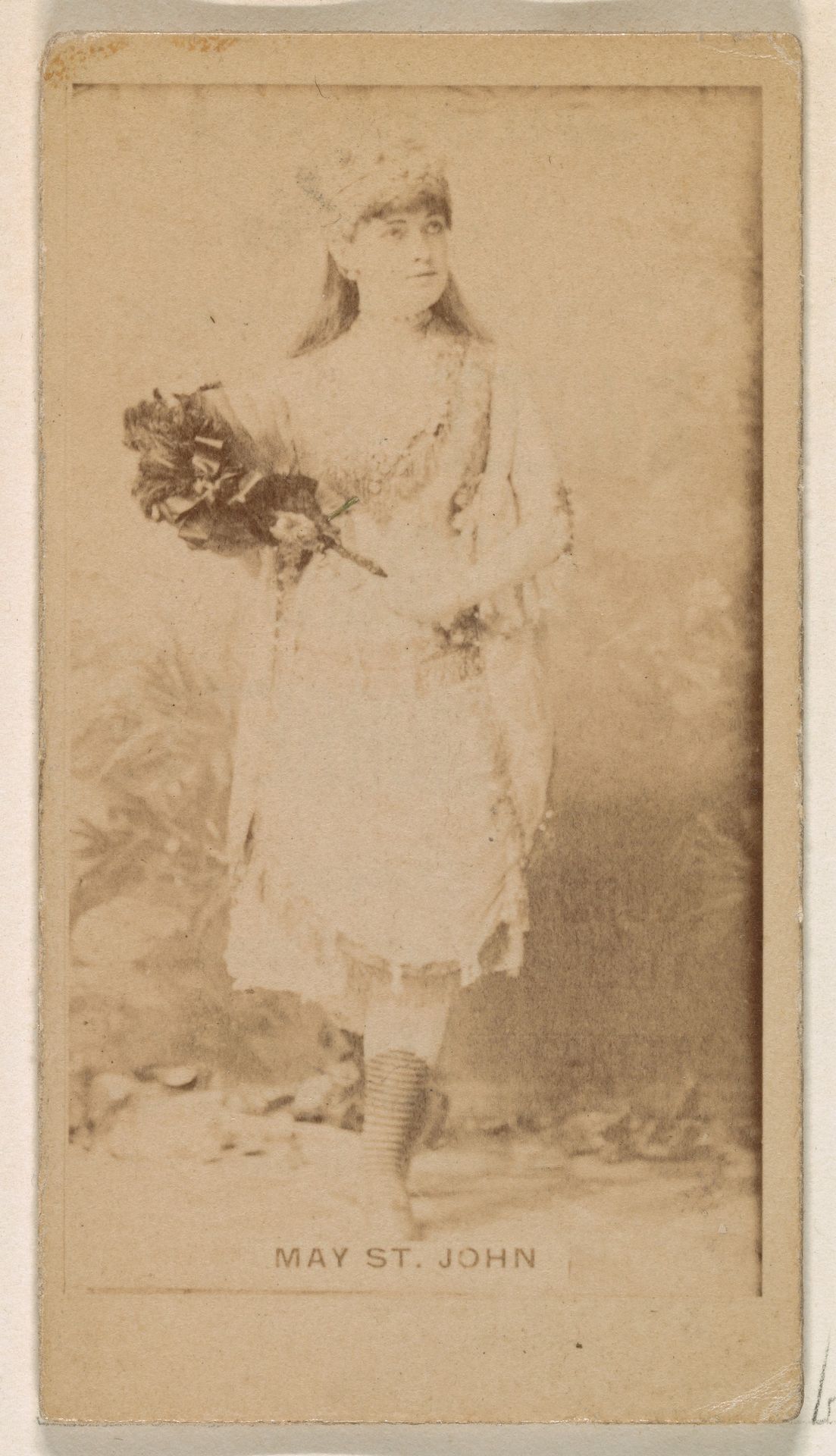 May St. John, from the Actresses series (N245) issued by Kinney Brothers to promote Sweet Caporal Cigarettes by Kinney Brothers Tobacco Company