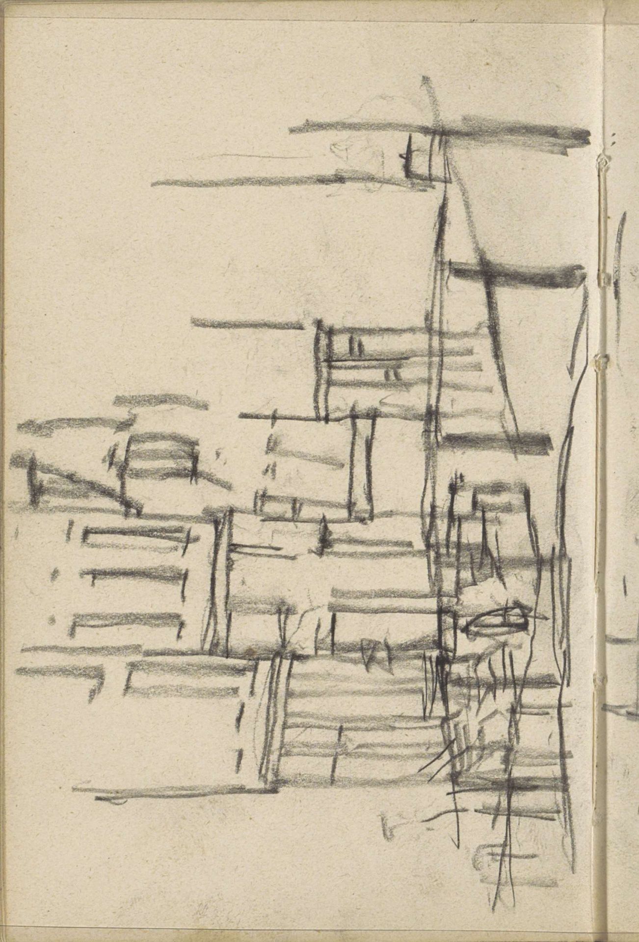 Gezicht in Amsterdam met een brug, mogelijk het Damrak by George Hendrik Breitner