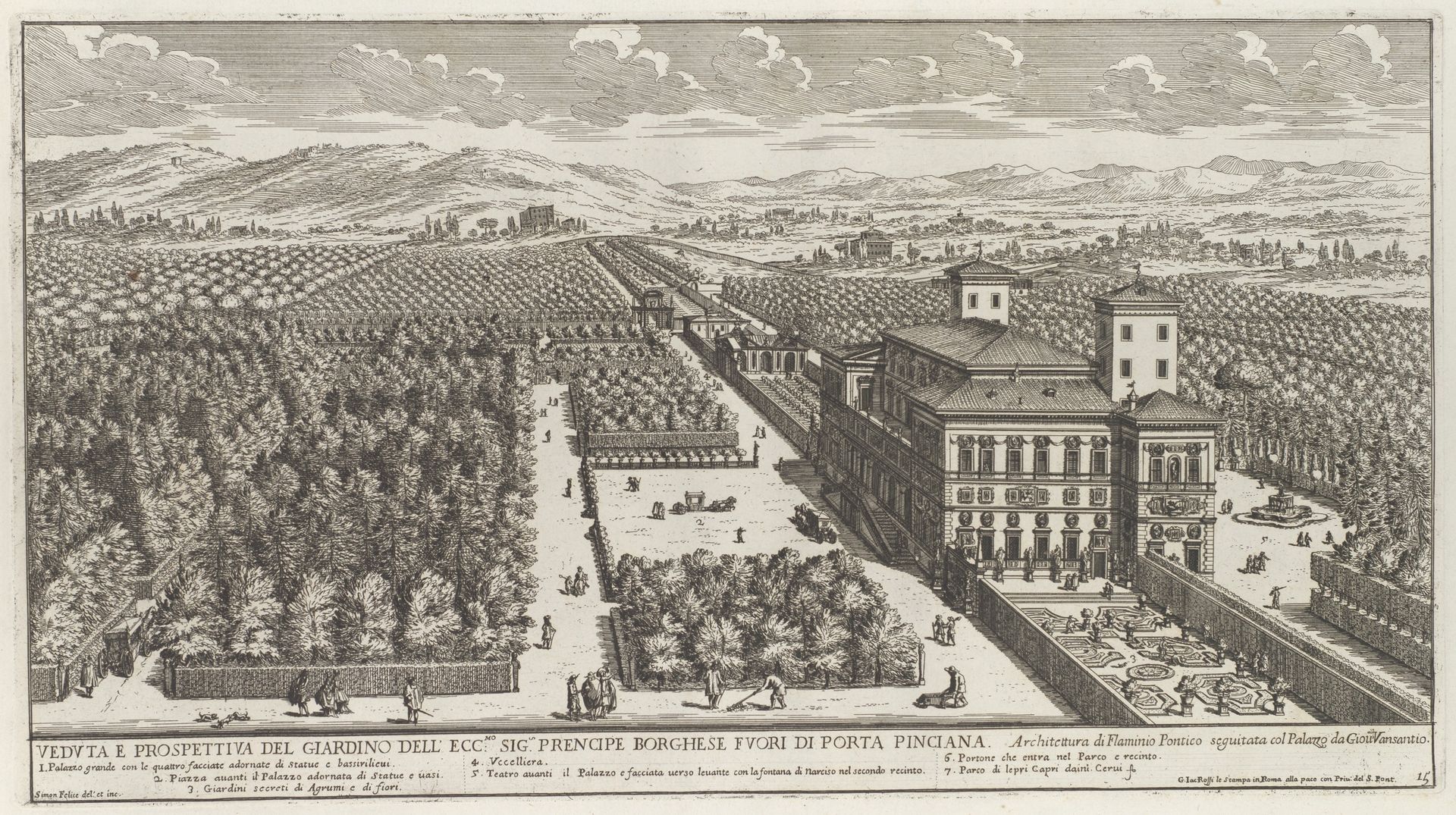 View of the Villa Borghese by Simon Felice