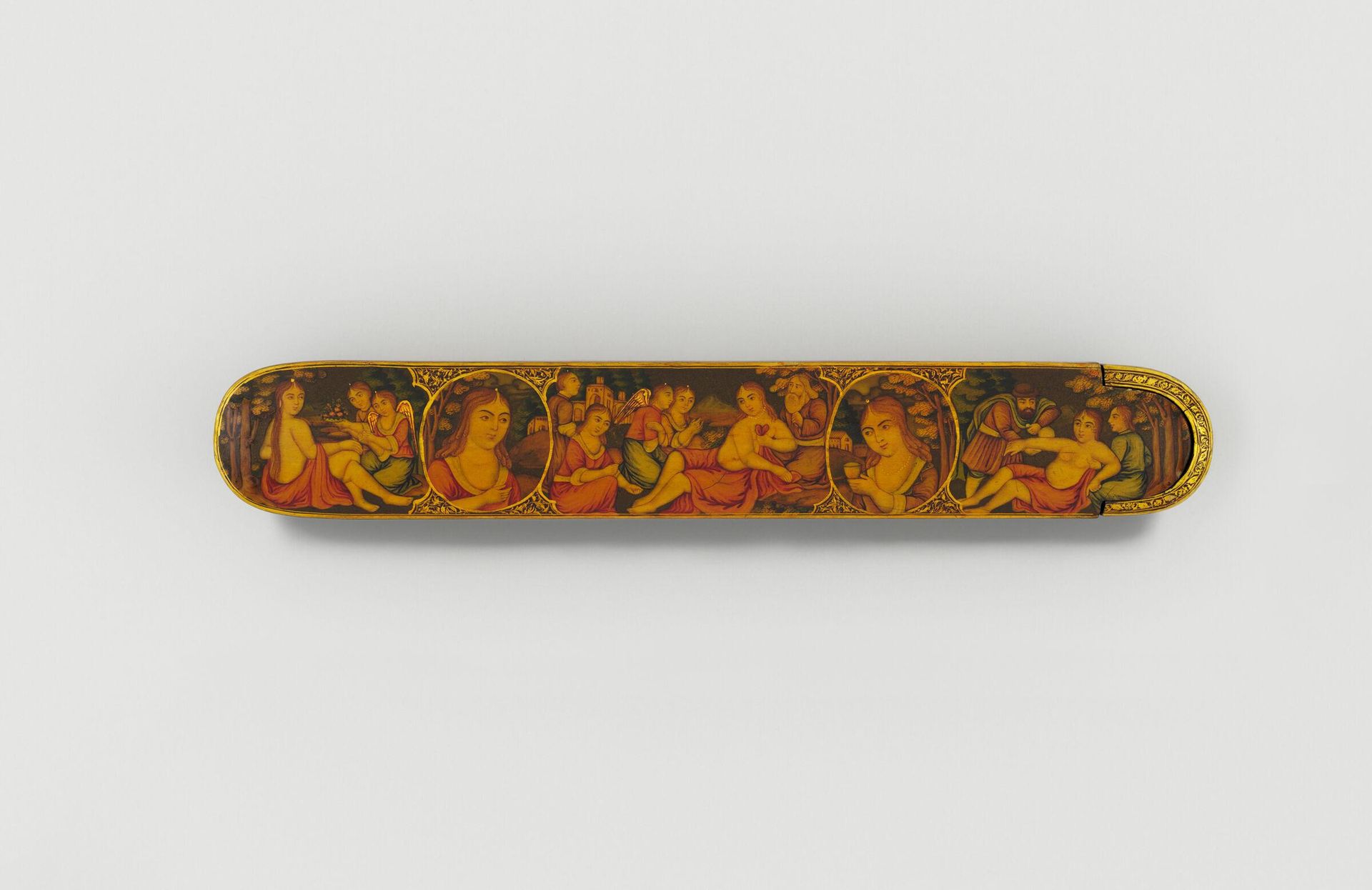 Pen Box with Reclining European Women and Female Portraits by Anonymous