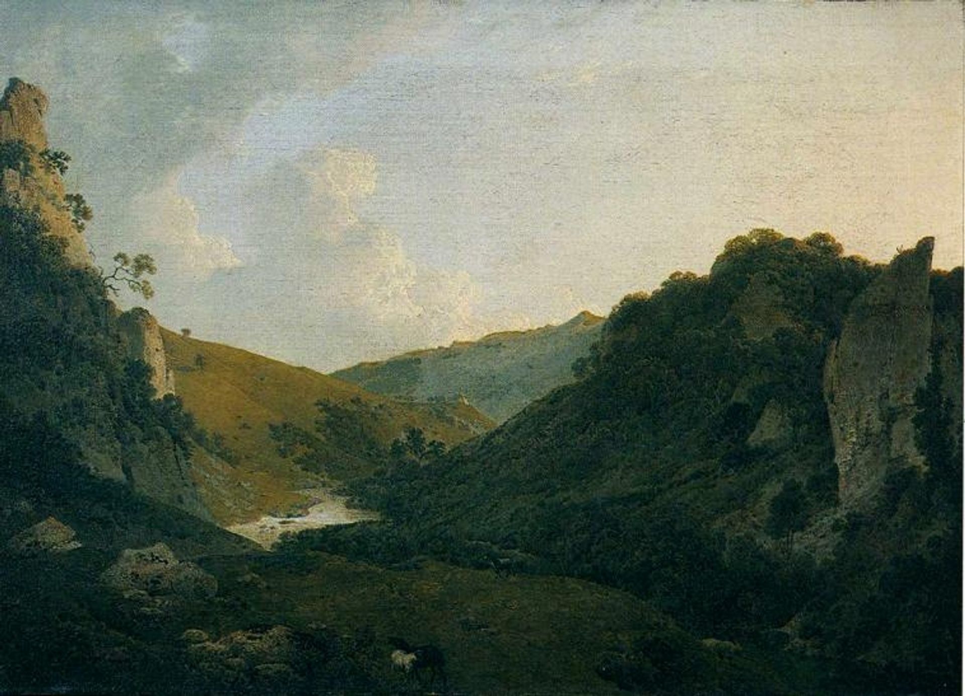 View in Dovedale by Joseph Wright of Derby