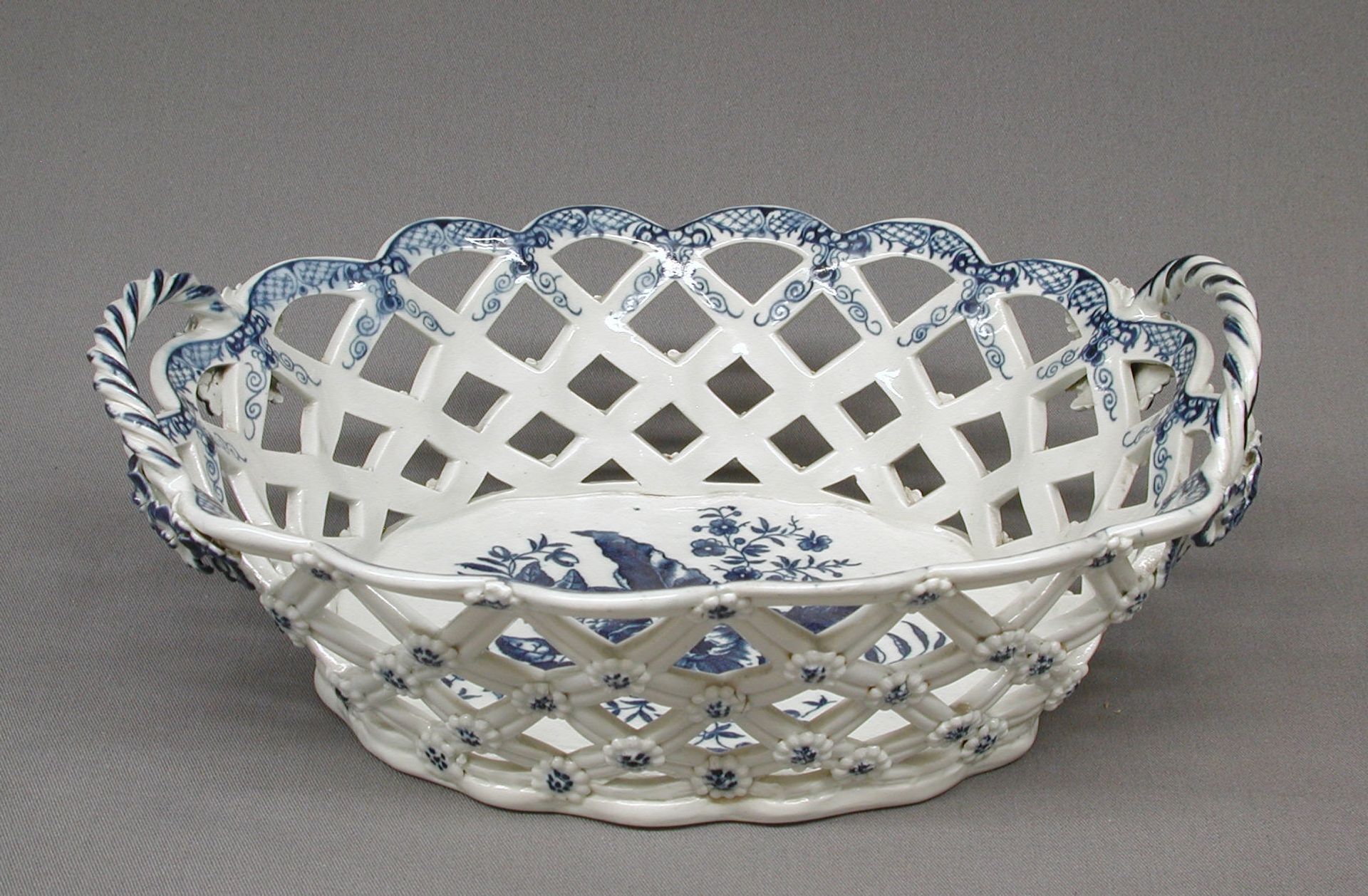 Dessert basket by Caughley Factory
