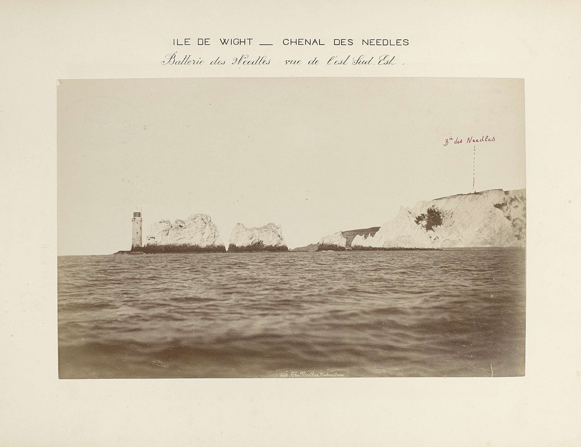 Gezicht op de Needles op Isle of Wight by Poulton