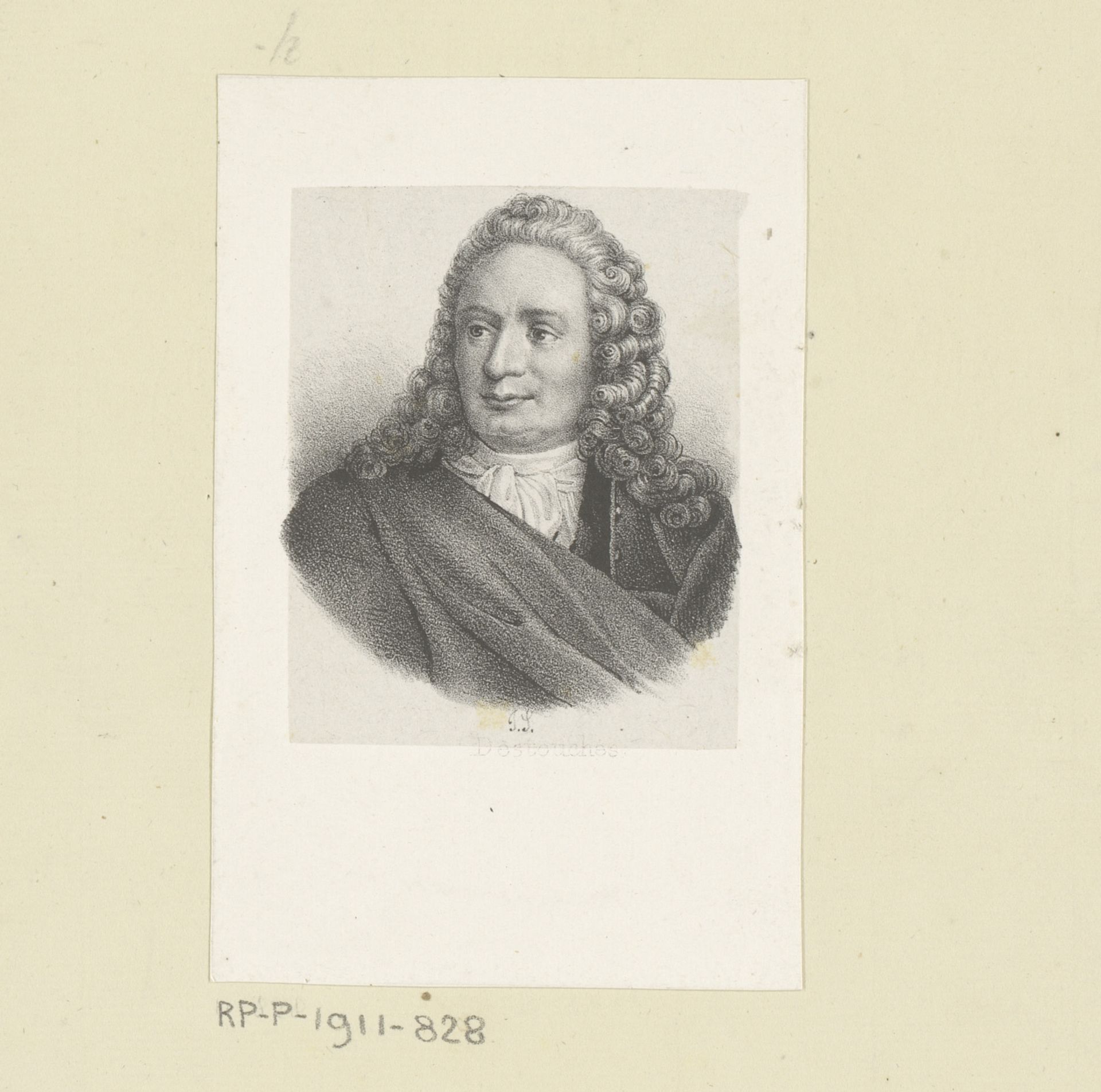 Portret van Philippe Néricault Destouches by Joseph Schubert