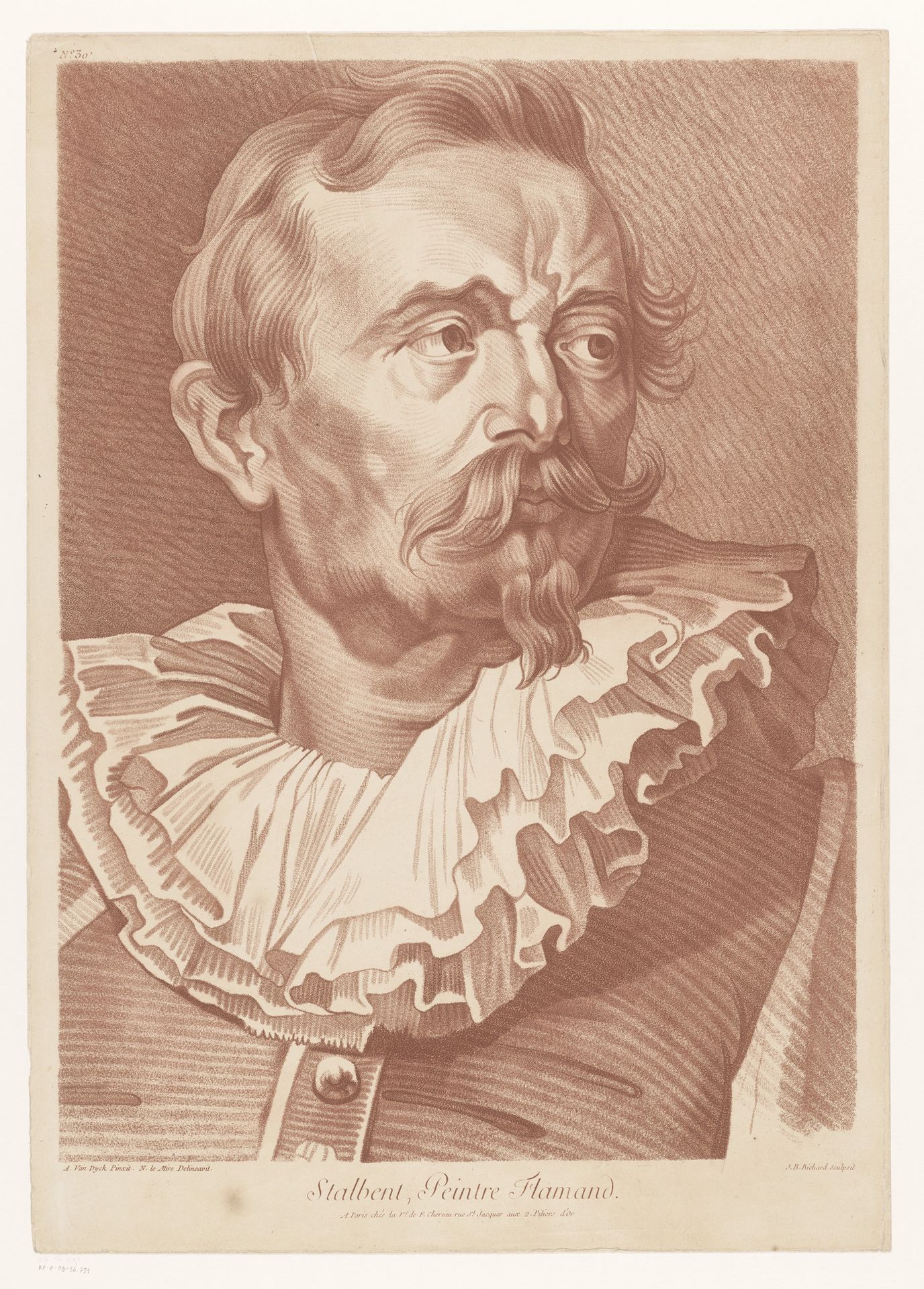 Portret van Adriaen van Stalbemt by Jean-Baptiste Bichard